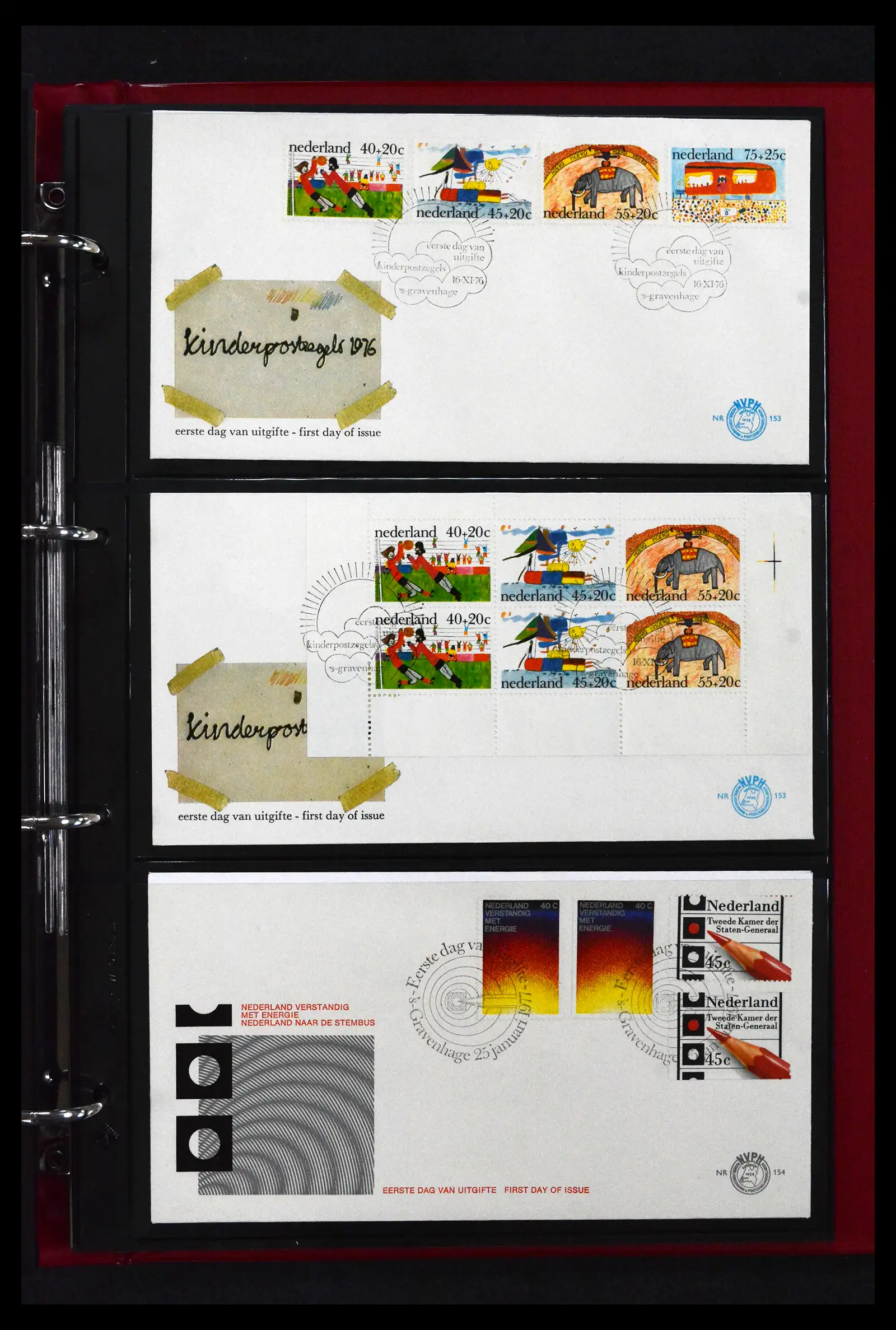 41739 0046 - Stamp collection 41739 Netherlands FDC's unaddressed 1954-1978.