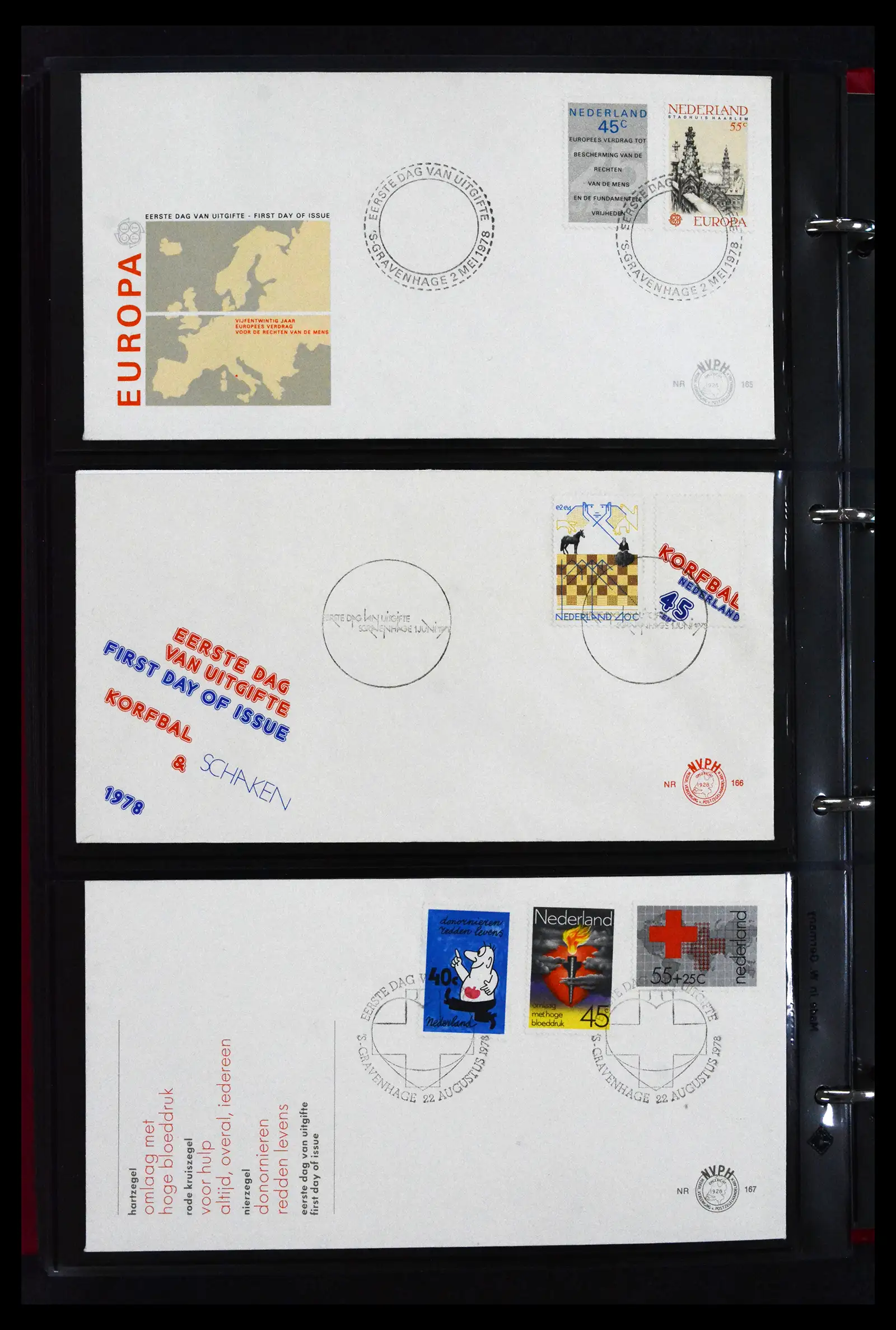41739 0051 - Stamp collection 41739 Netherlands FDC's unaddressed 1954-1978.