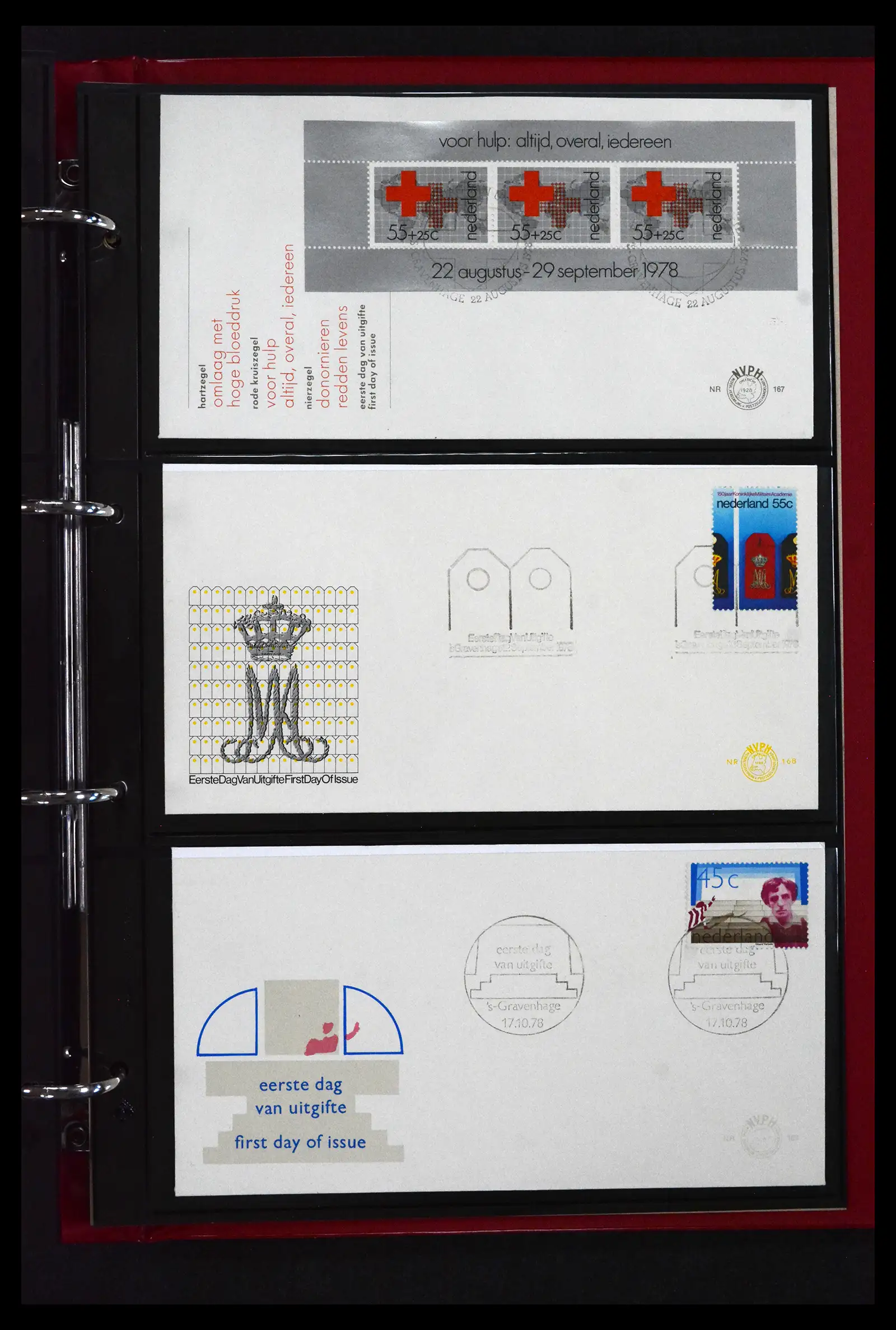 41739 0052 - Stamp collection 41739 Netherlands FDC's unaddressed 1954-1978.