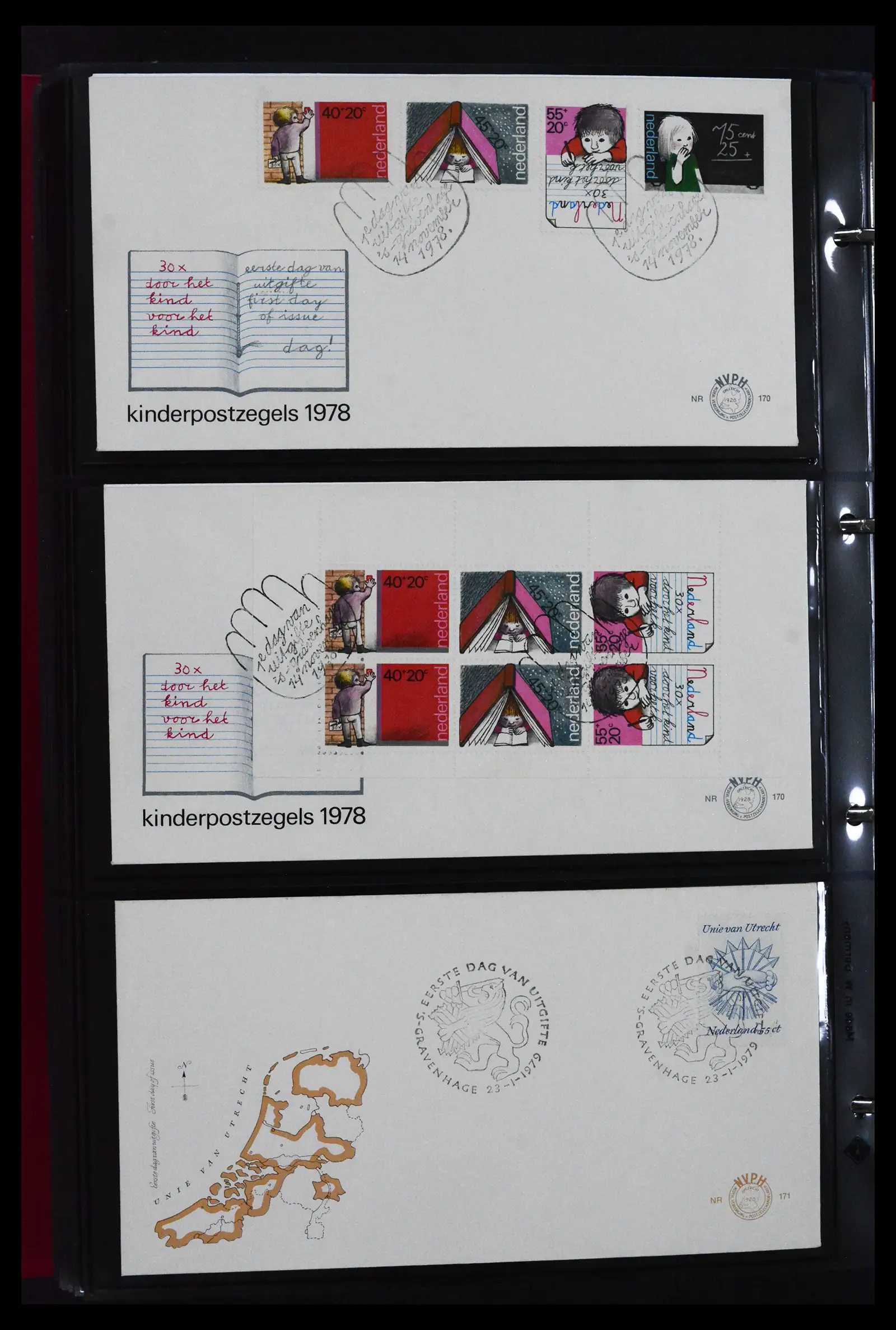 41739 0053 - Stamp collection 41739 Netherlands FDC's unaddressed 1954-1978.