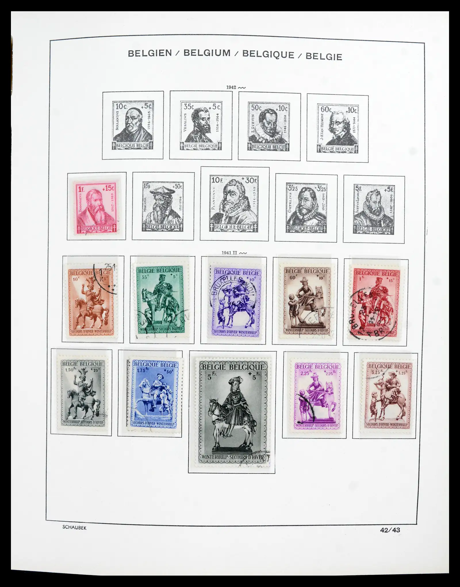41740 0032 - Postzegelverzameling 41740 Europese landen 1840-1945.