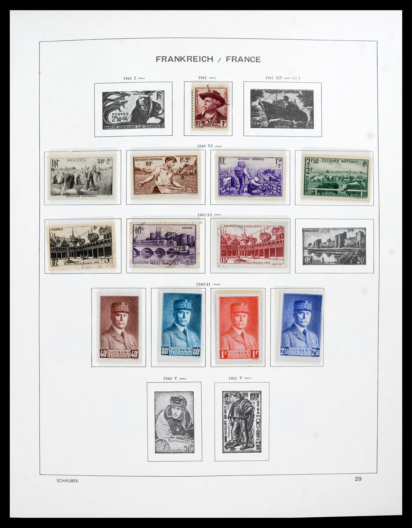 41740 0080 - Postzegelverzameling 41740 Europese landen 1840-1945.