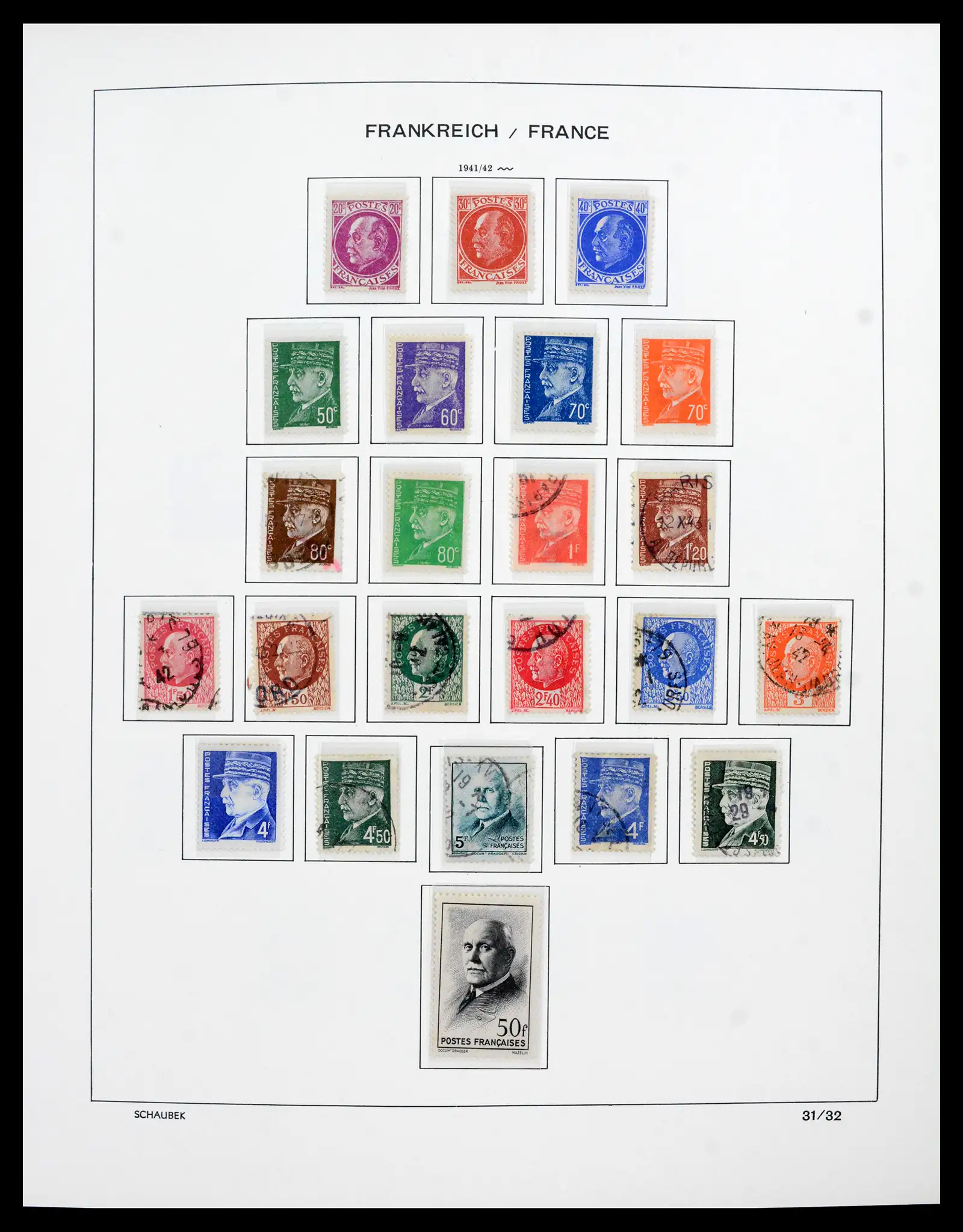 41740 0082 - Postzegelverzameling 41740 Europese landen 1840-1945.