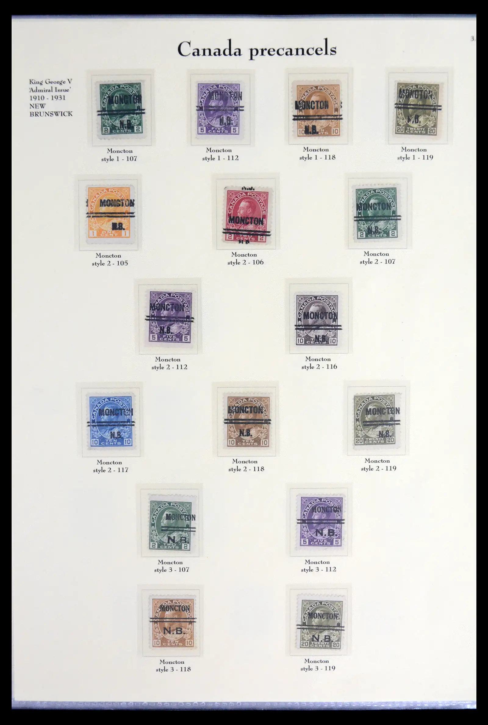 41742 0008 - Stamp collection 41742 Canada pre-cancels 1888-1935.