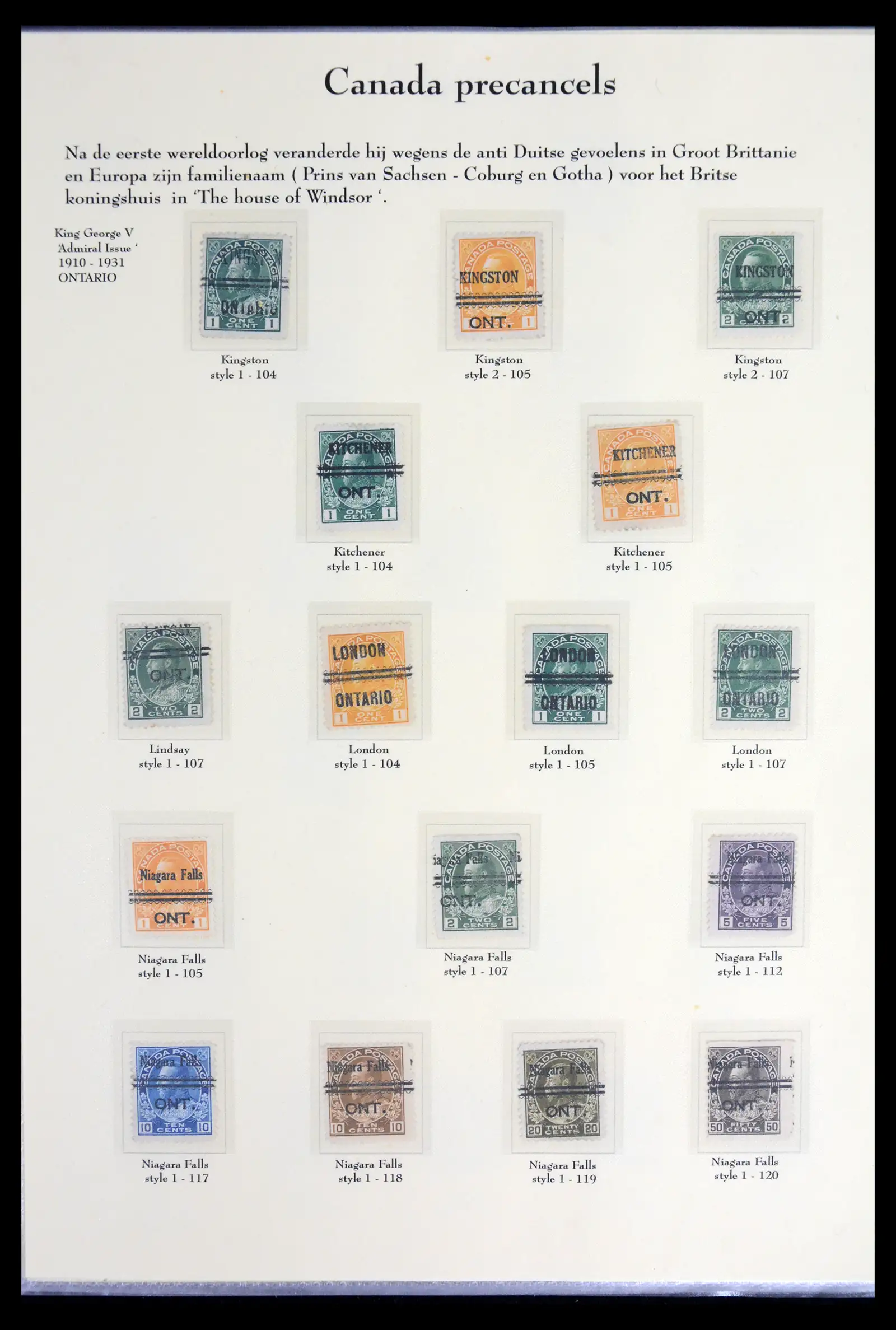 41742 0010 - Stamp collection 41742 Canada pre-cancels 1888-1935.