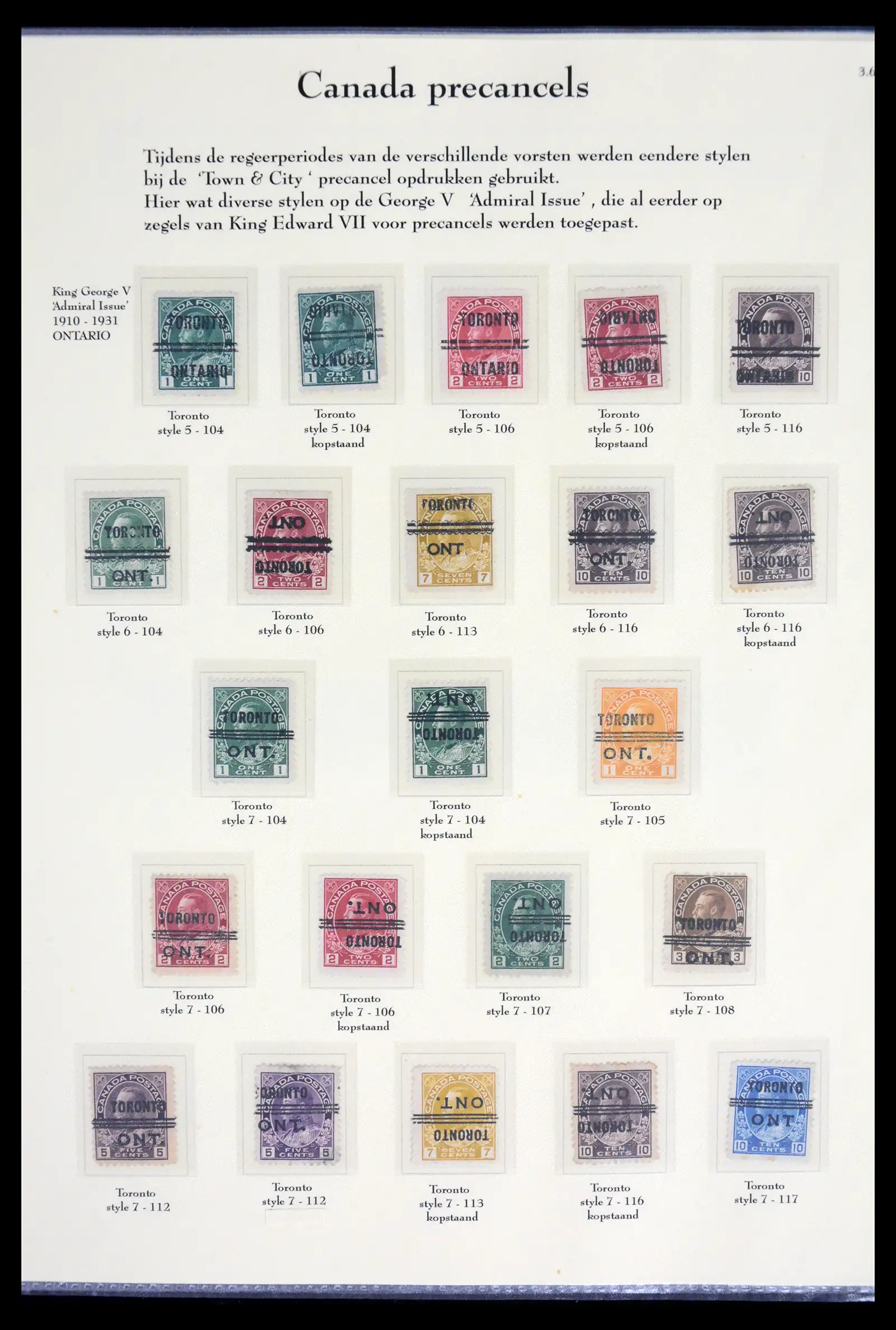 41742 0012 - Stamp collection 41742 Canada pre-cancels 1888-1935.