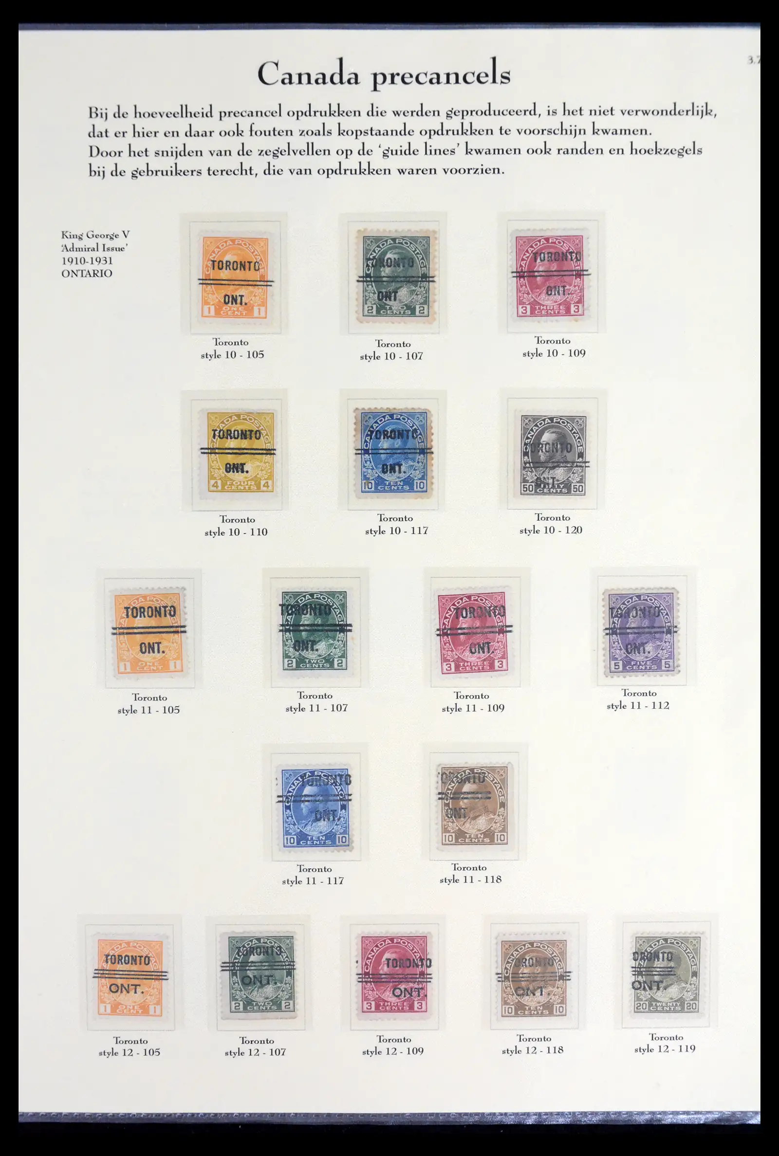 41742 0013 - Stamp collection 41742 Canada pre-cancels 1888-1935.