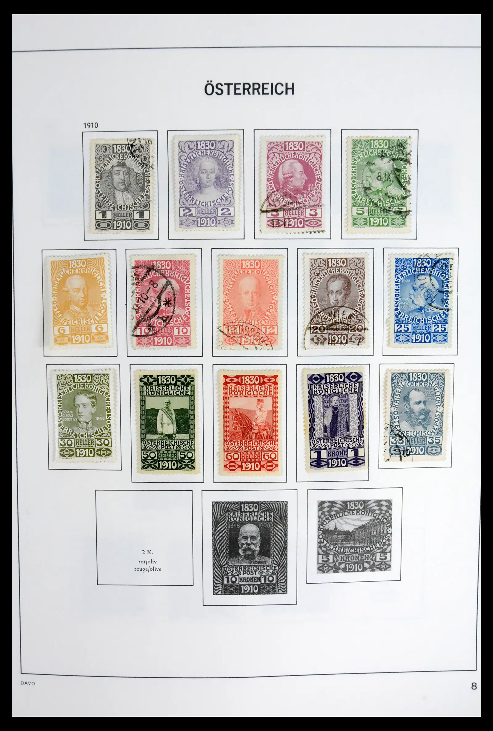 41743 0009 - Postzegelverzameling 41743 Oostenrijk en gebieden 1850-1950.