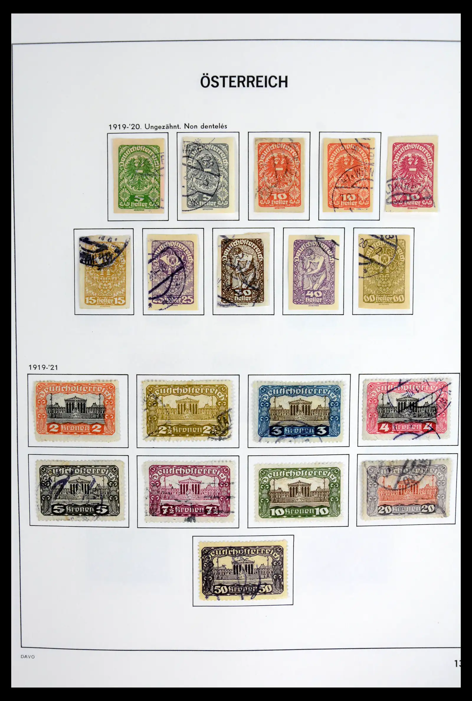 41743 0015 - Postzegelverzameling 41743 Oostenrijk en gebieden 1850-1950.