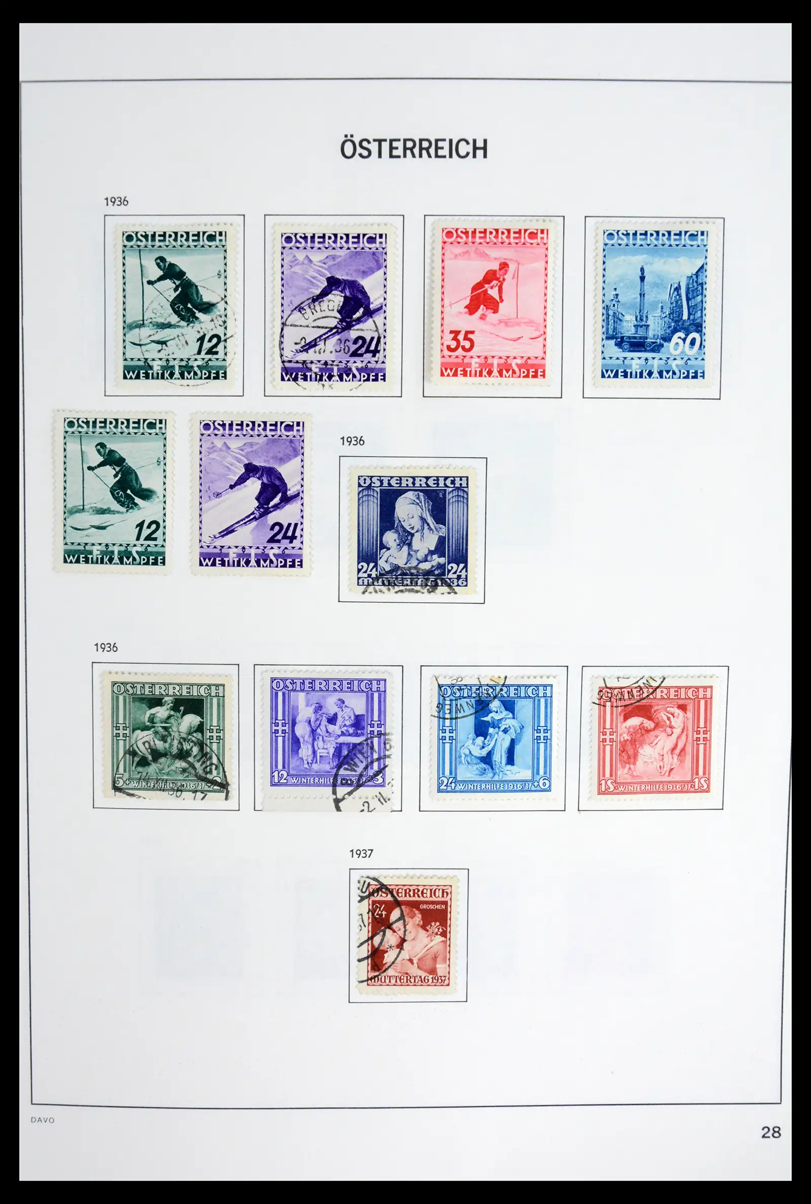 41743 0031 - Postzegelverzameling 41743 Oostenrijk en gebieden 1850-1950.