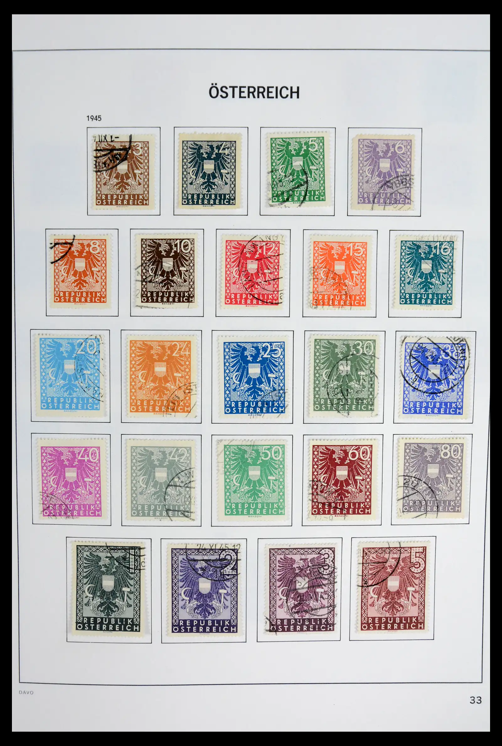 41743 0036 - Postzegelverzameling 41743 Oostenrijk en gebieden 1850-1950.