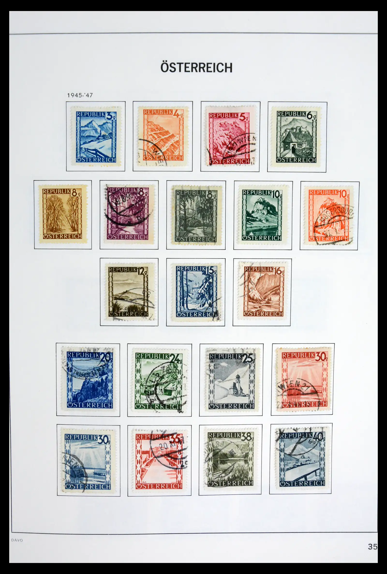 41743 0038 - Postzegelverzameling 41743 Oostenrijk en gebieden 1850-1950.