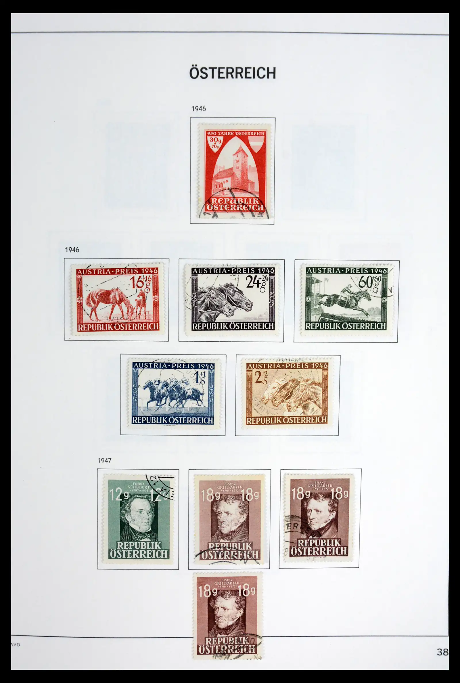 41743 0041 - Postzegelverzameling 41743 Oostenrijk en gebieden 1850-1950.
