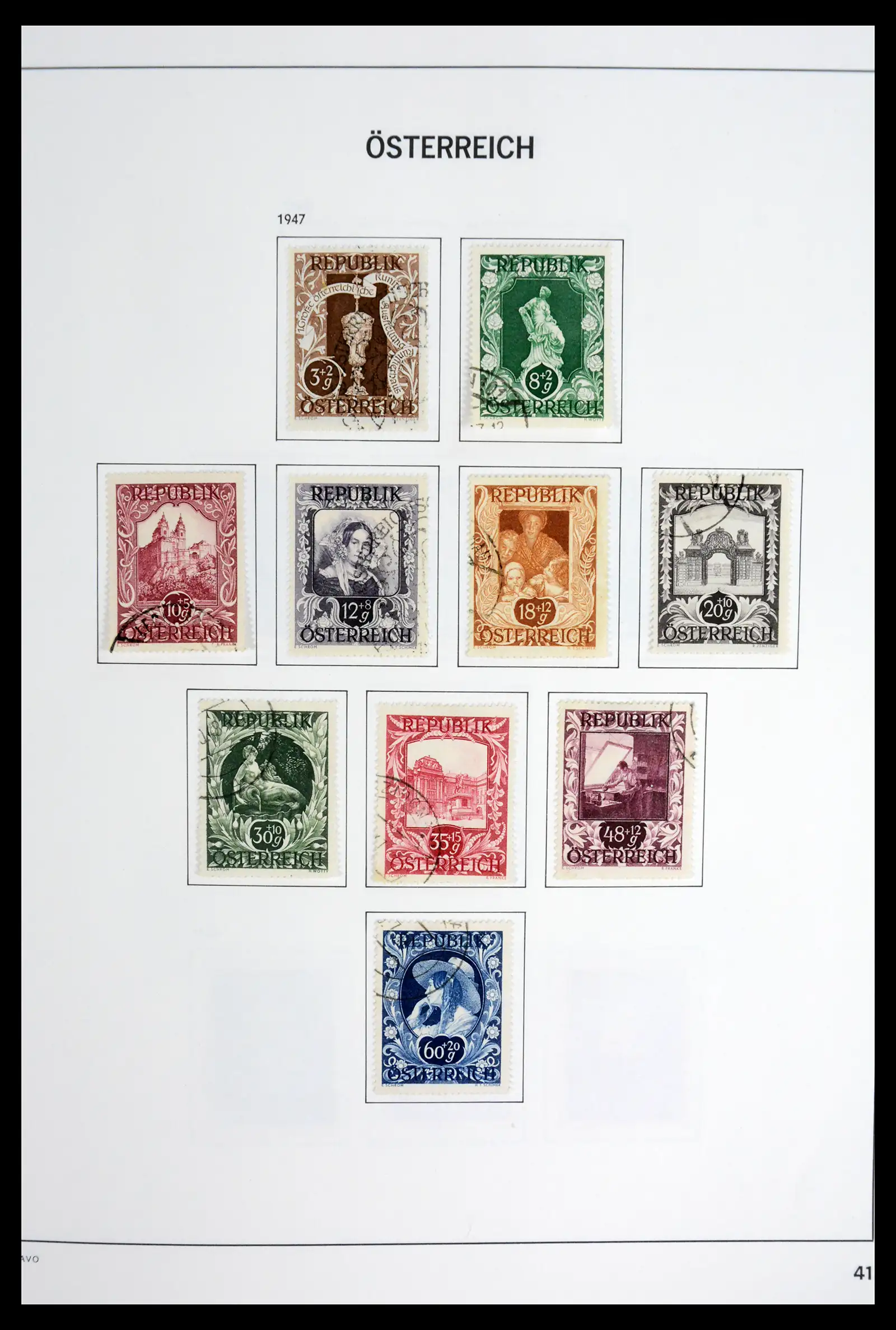 41743 0044 - Postzegelverzameling 41743 Oostenrijk en gebieden 1850-1950.