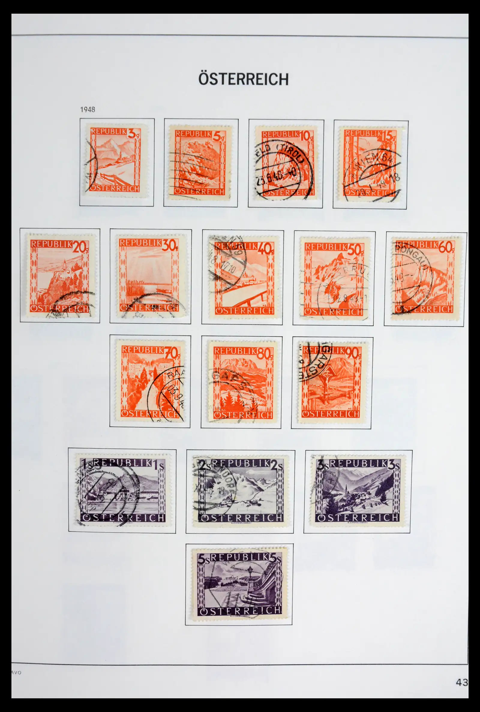 41743 0046 - Postzegelverzameling 41743 Oostenrijk en gebieden 1850-1950.
