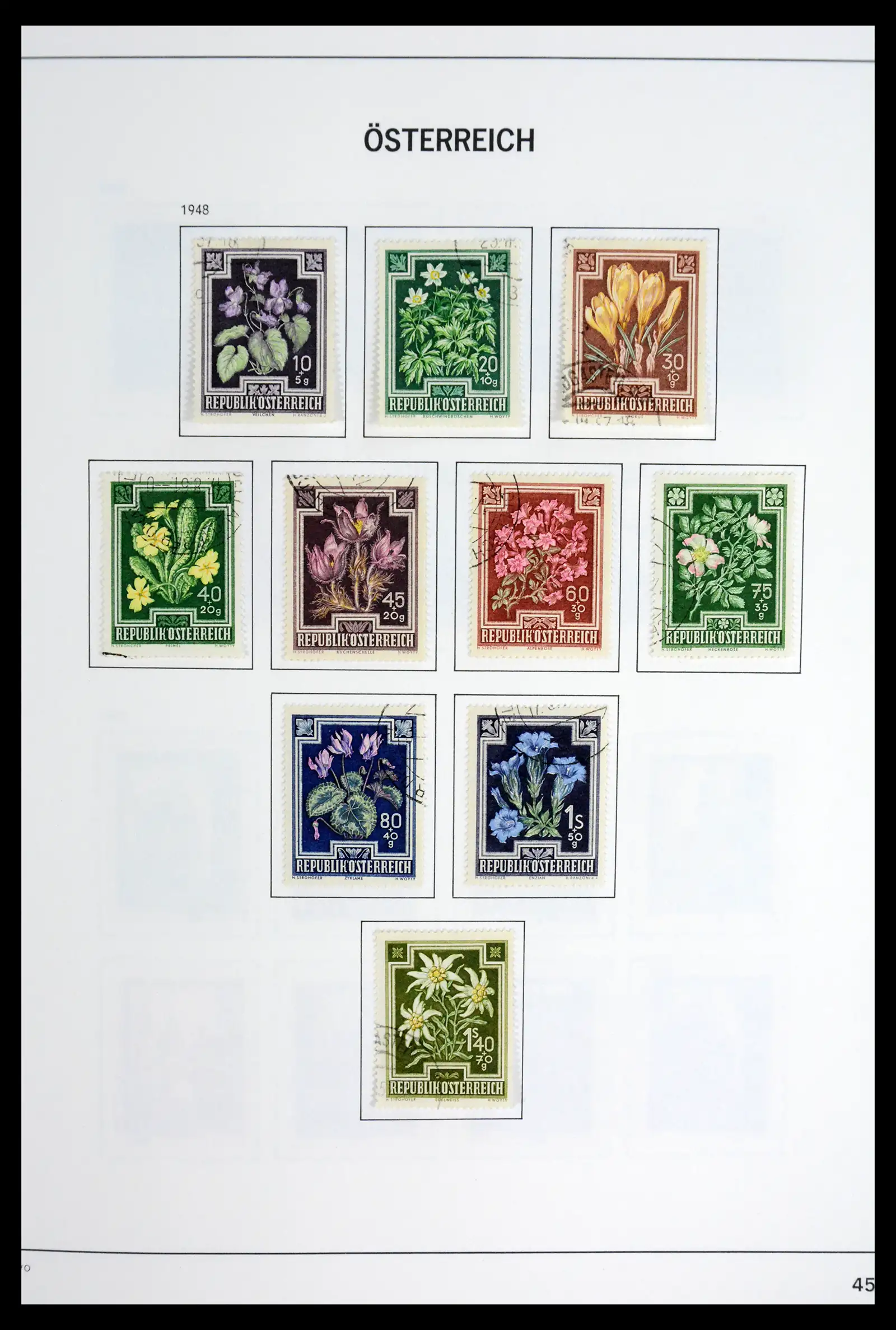 41743 0048 - Postzegelverzameling 41743 Oostenrijk en gebieden 1850-1950.