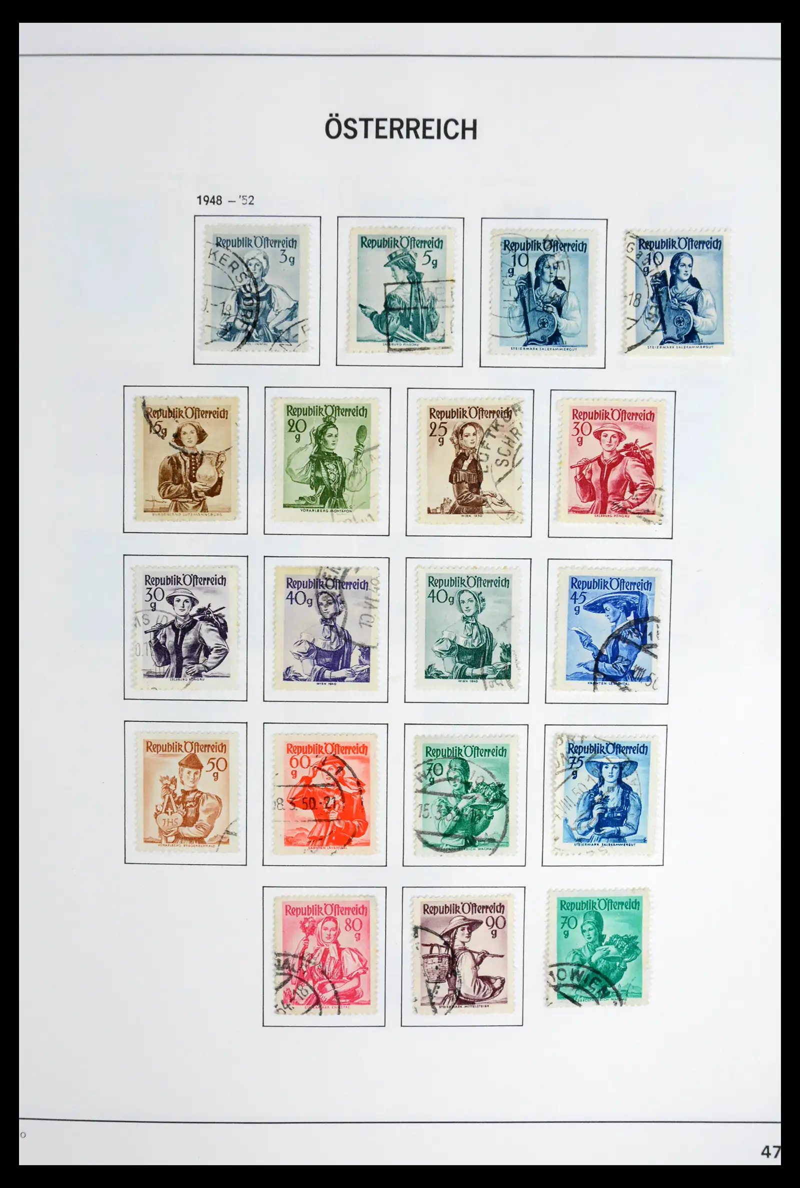 41743 0050 - Postzegelverzameling 41743 Oostenrijk en gebieden 1850-1950.