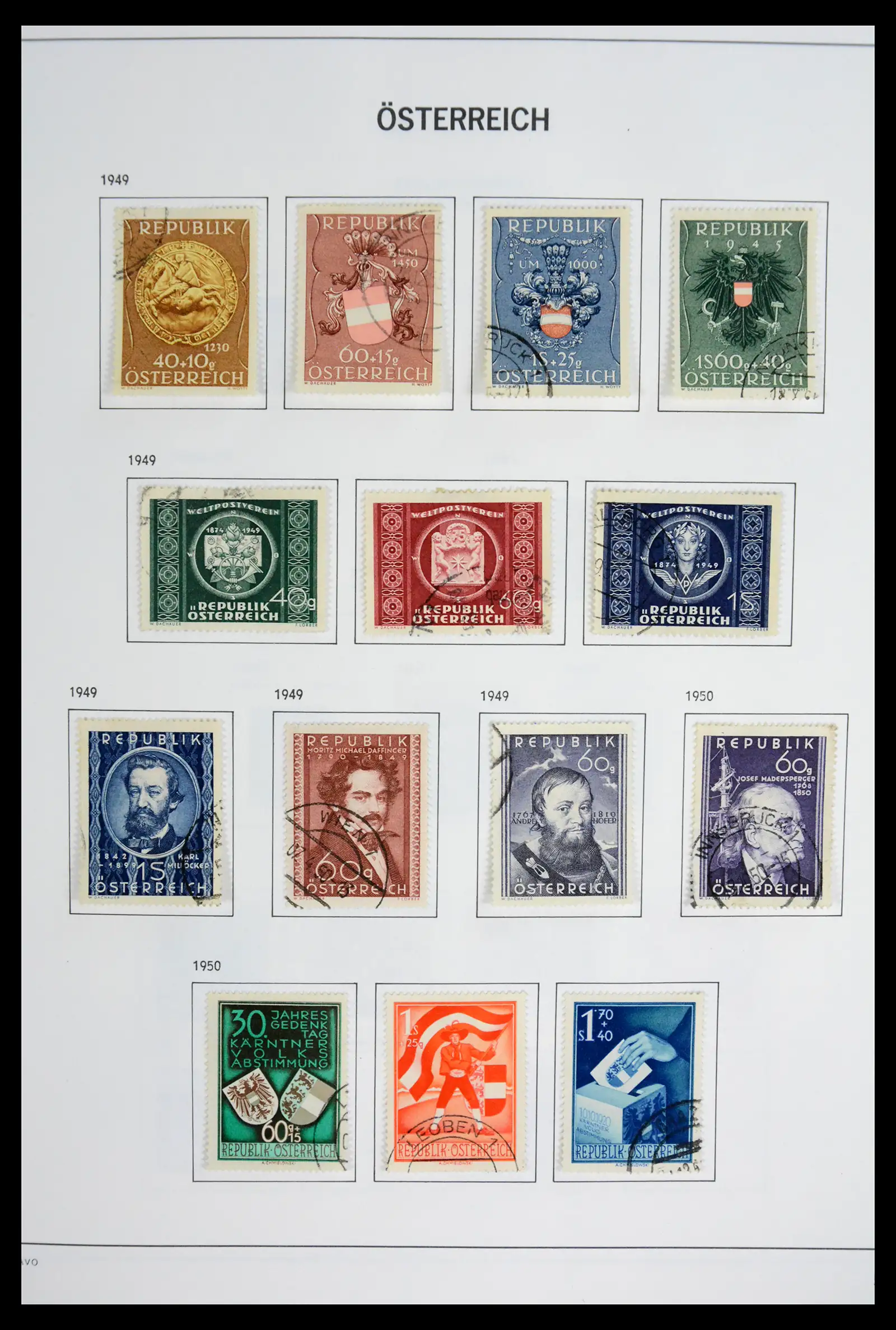 41743 0053 - Postzegelverzameling 41743 Oostenrijk en gebieden 1850-1950.