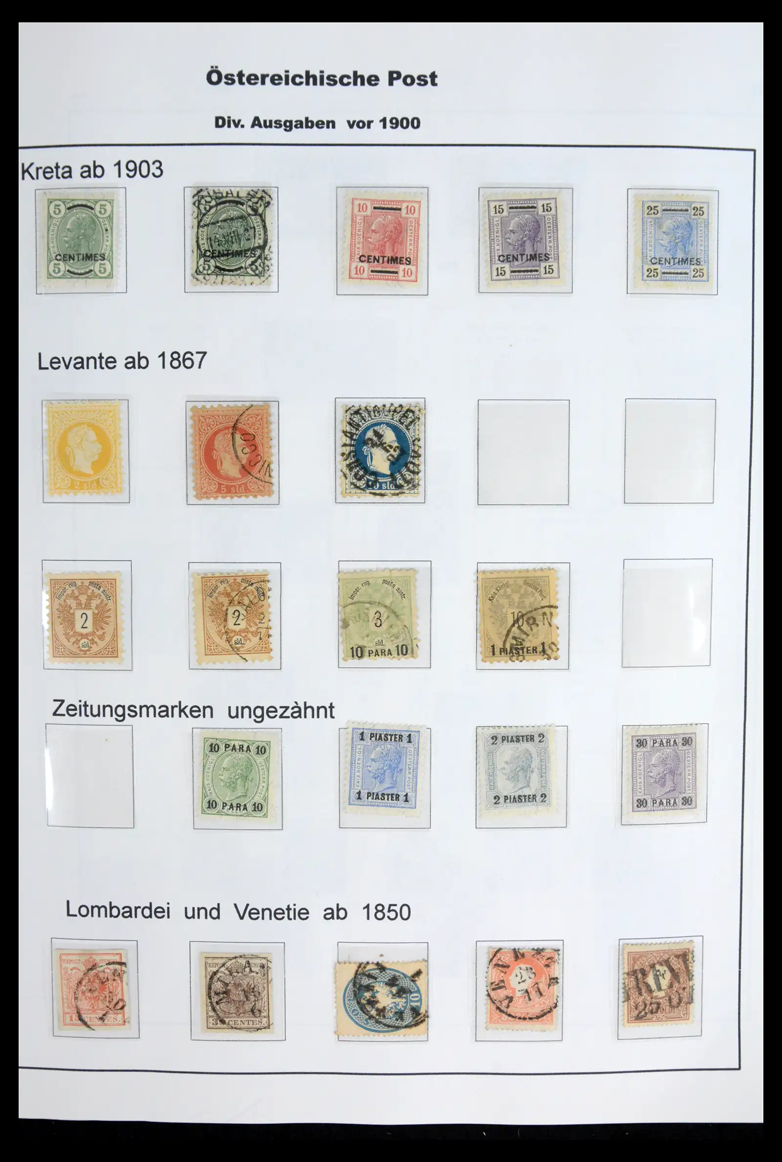 41743 0086 - Postzegelverzameling 41743 Oostenrijk en gebieden 1850-1950.