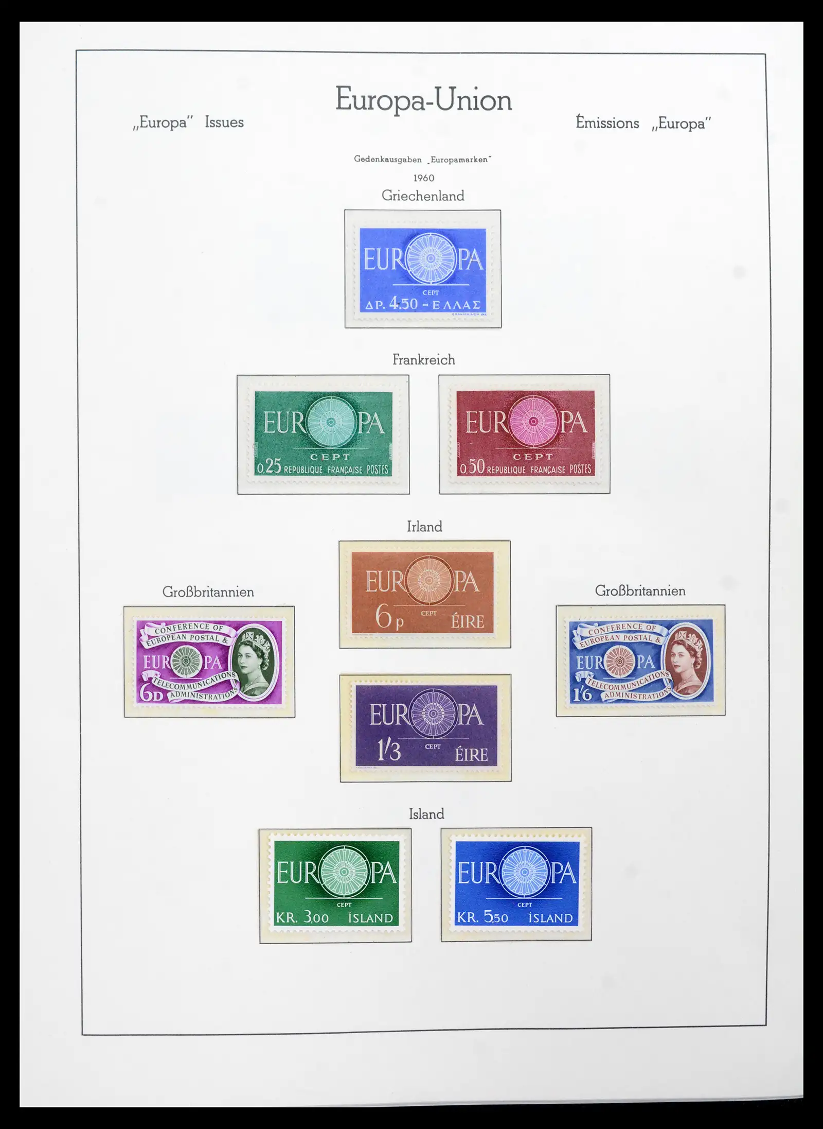 41749 0009 - Postzegelverzameling 41749 Europa Cept compleet 1956-2012.