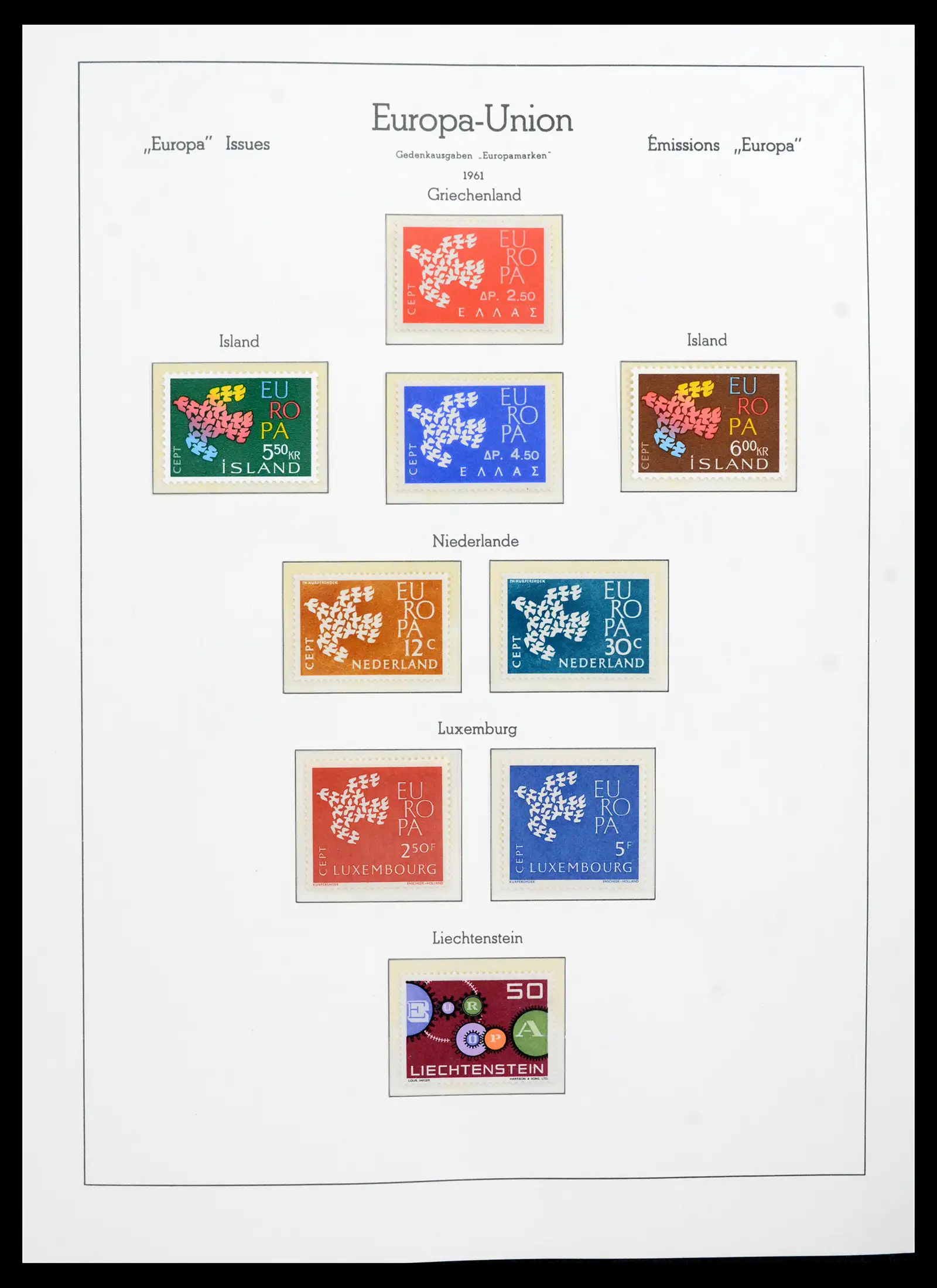 41749 0013 - Postzegelverzameling 41749 Europa Cept compleet 1956-2012.