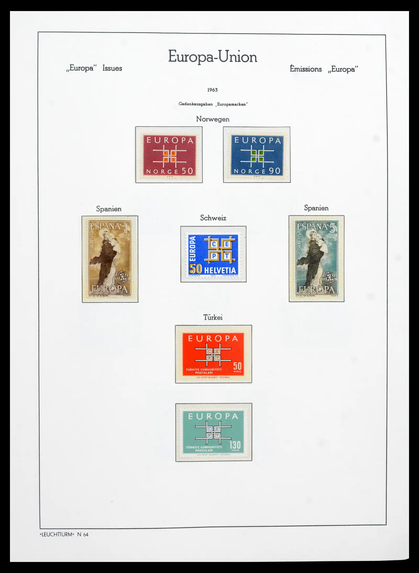 41749 0024 - Postzegelverzameling 41749 Europa Cept compleet 1956-2012.