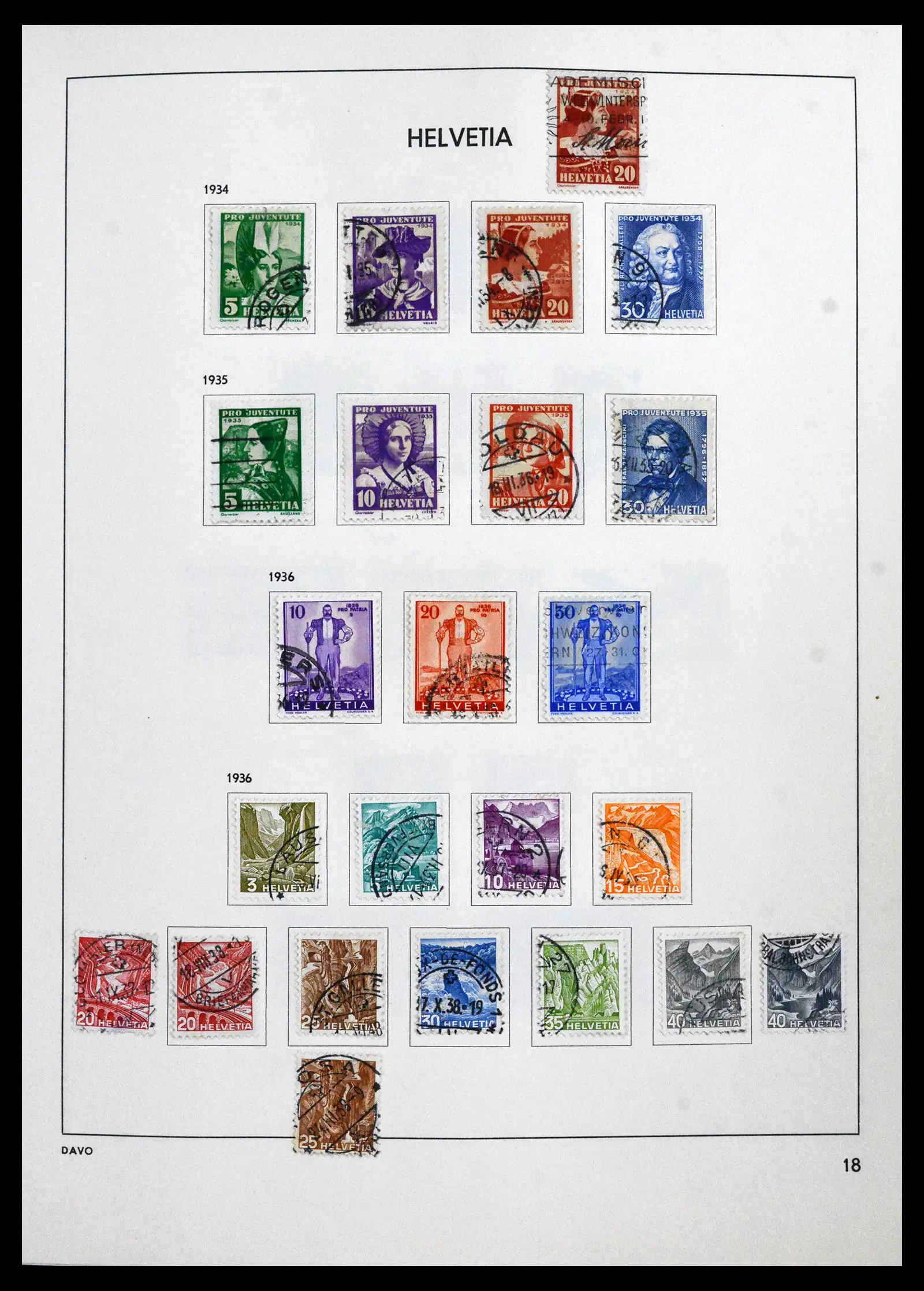 41750 0018 - Stamp collection 41750 Switzerland complete 1862-2006.