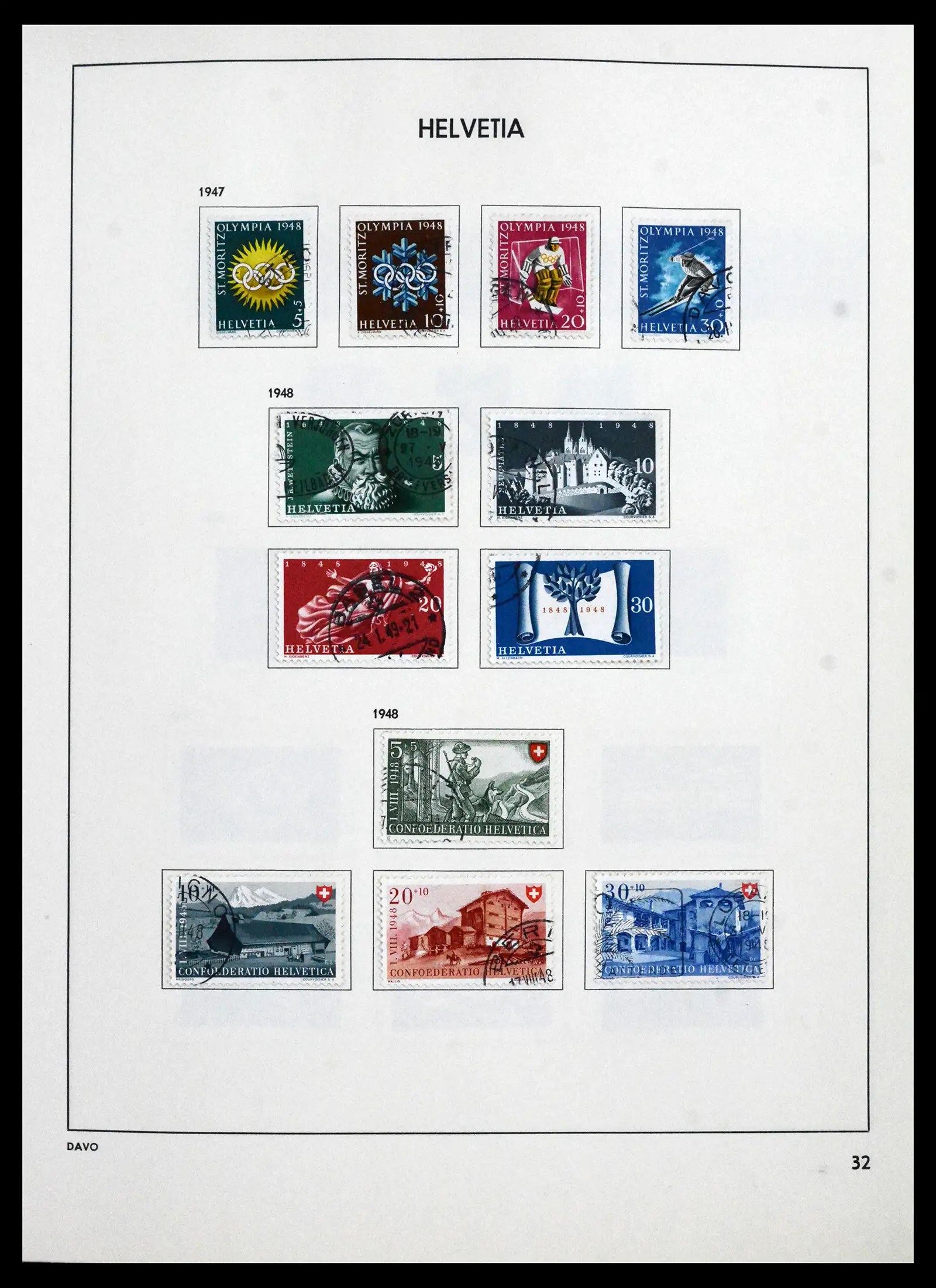 41750 0034 - Stamp collection 41750 Switzerland complete 1862-2006.