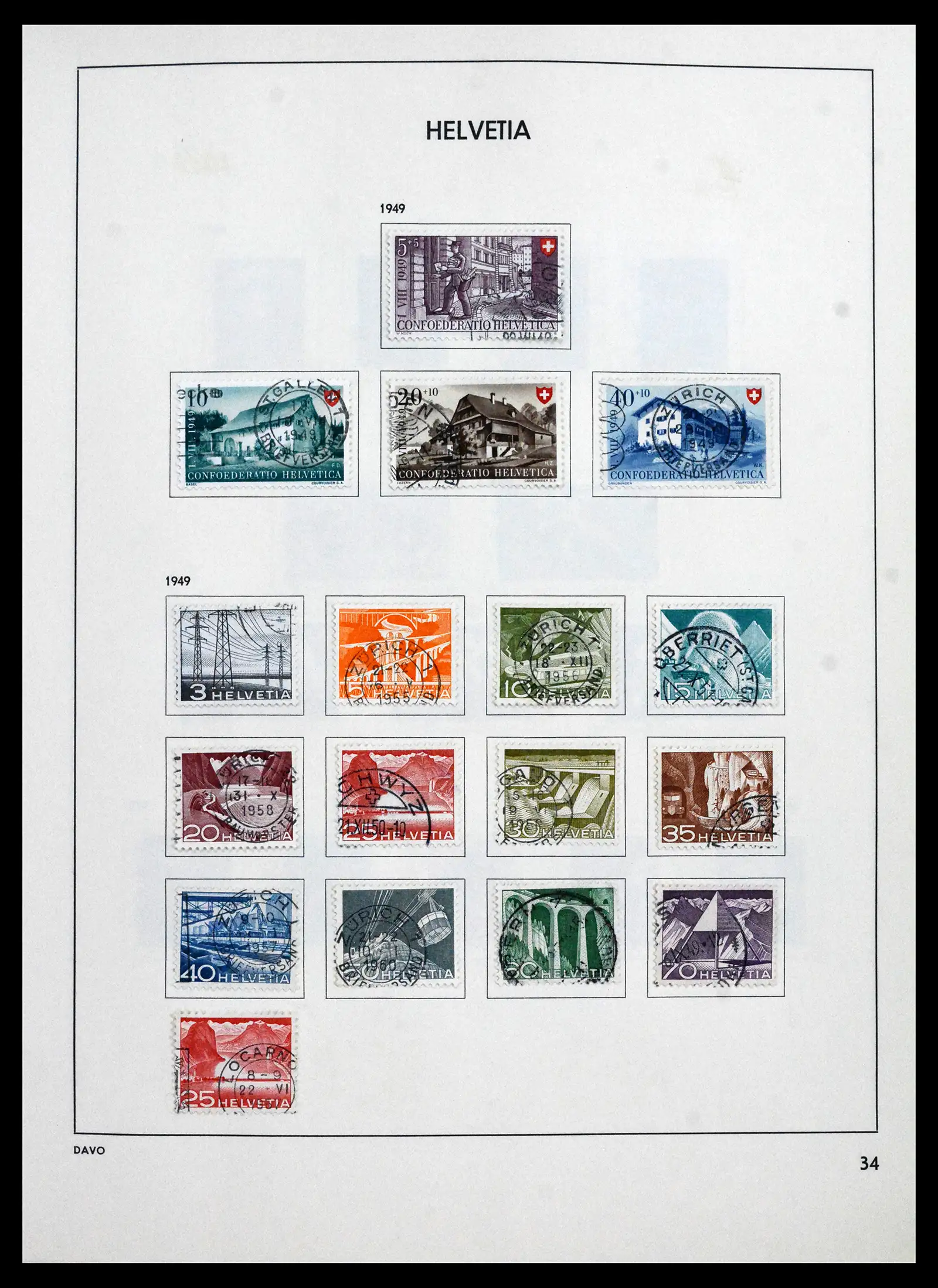 41750 0036 - Stamp collection 41750 Switzerland complete 1862-2006.