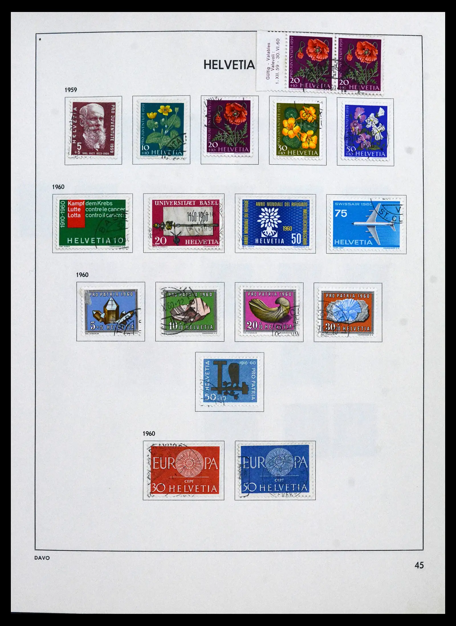41750 0047 - Stamp collection 41750 Switzerland complete 1862-2006.