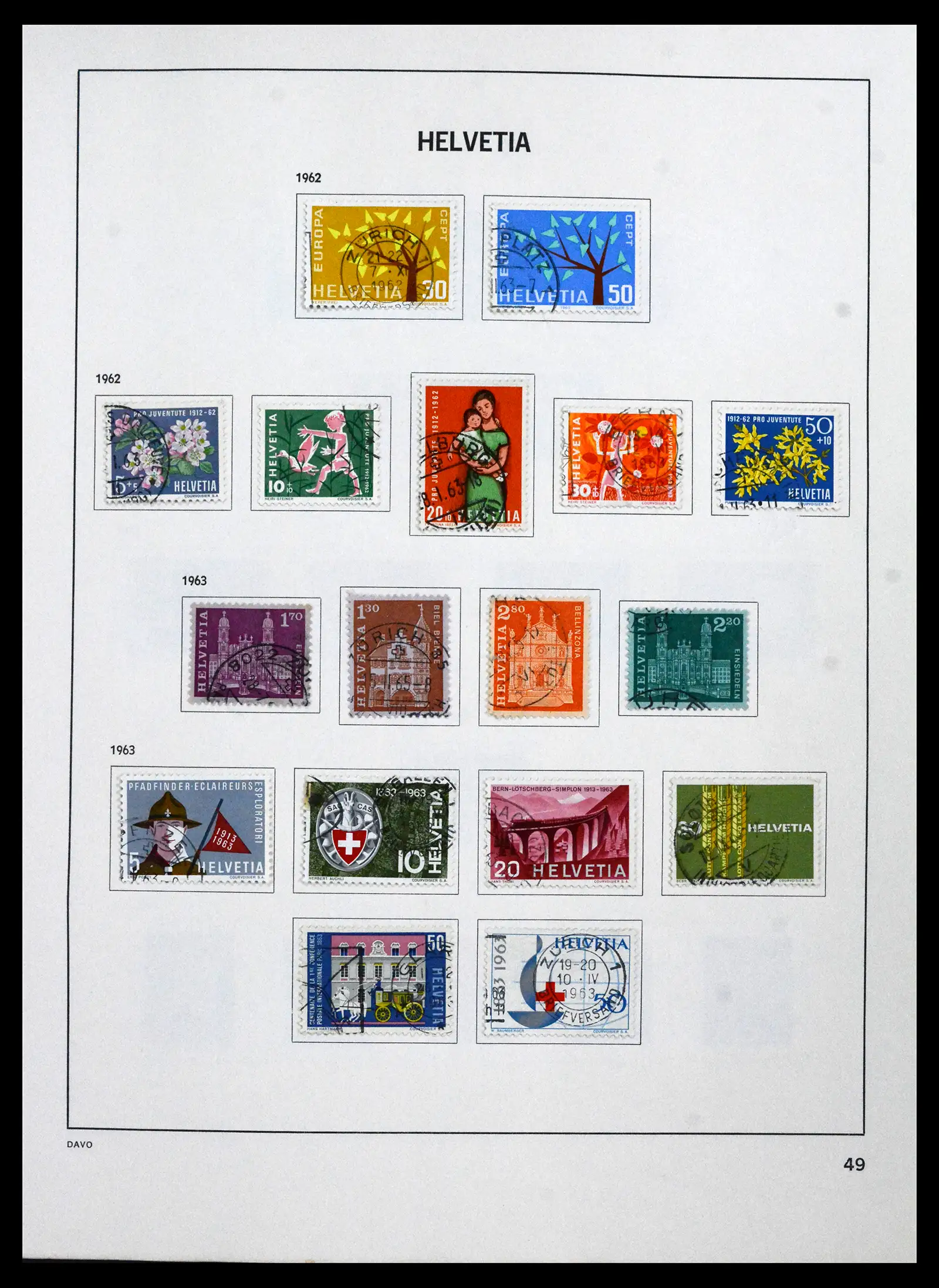 41750 0053 - Stamp collection 41750 Switzerland complete 1862-2006.