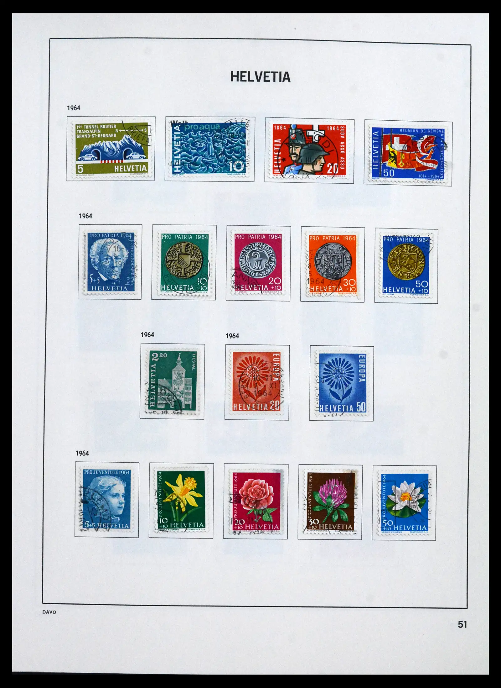 41750 0055 - Stamp collection 41750 Switzerland complete 1862-2006.