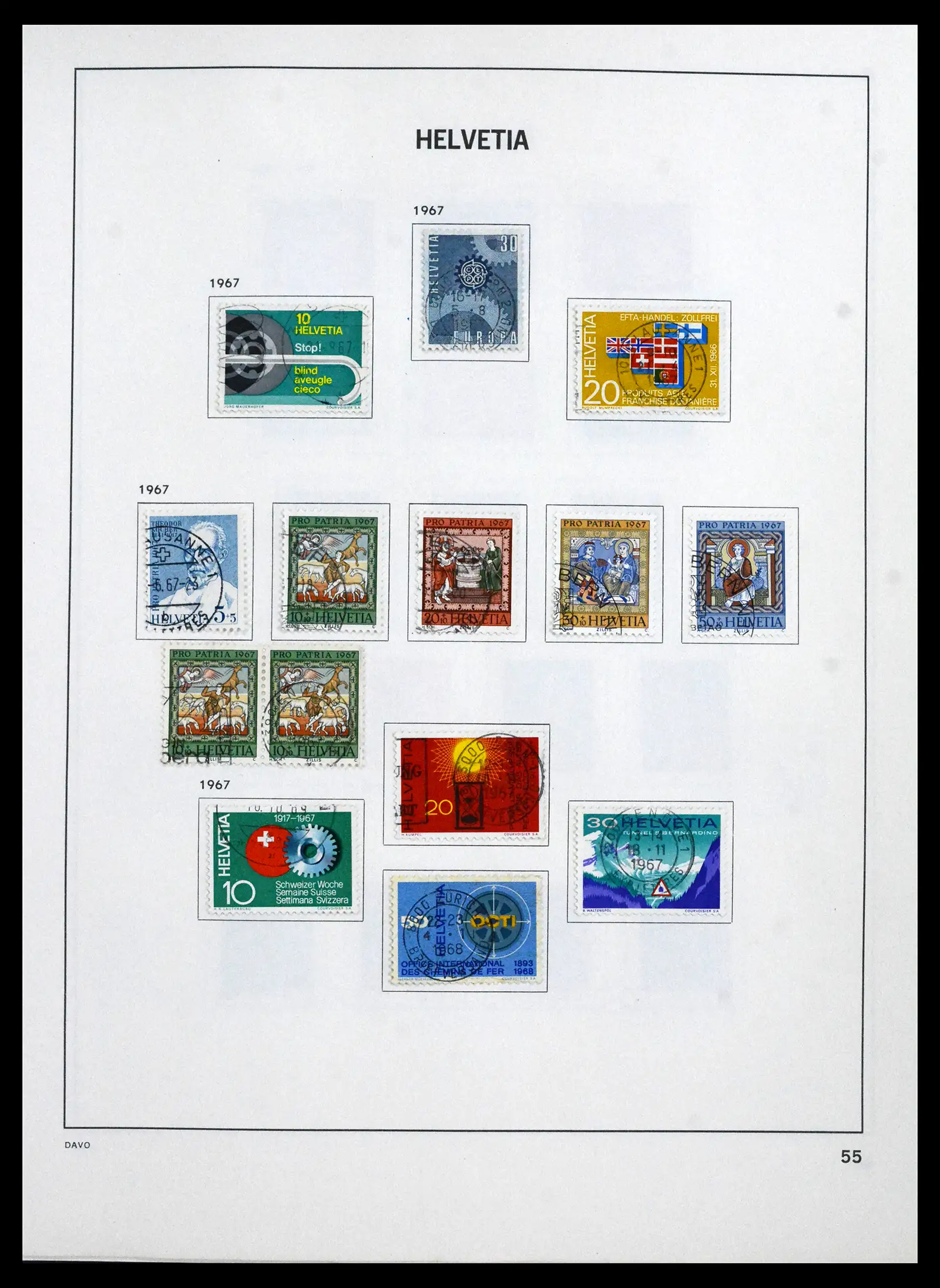 41750 0059 - Stamp collection 41750 Switzerland complete 1862-2006.