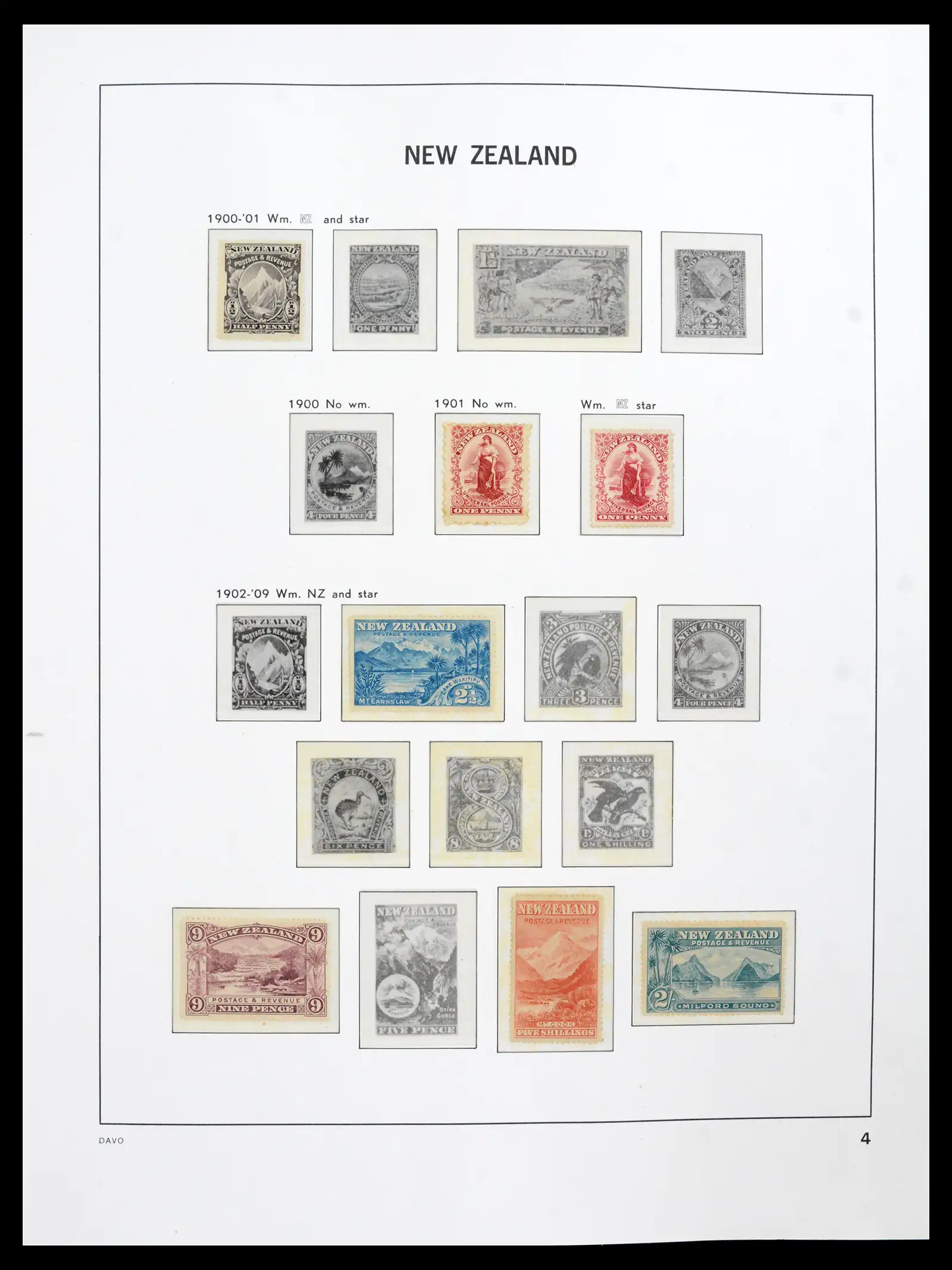 41753 0003 - Postzegelverzameling 41753 Nieuw-Zeeland 1874-1995.