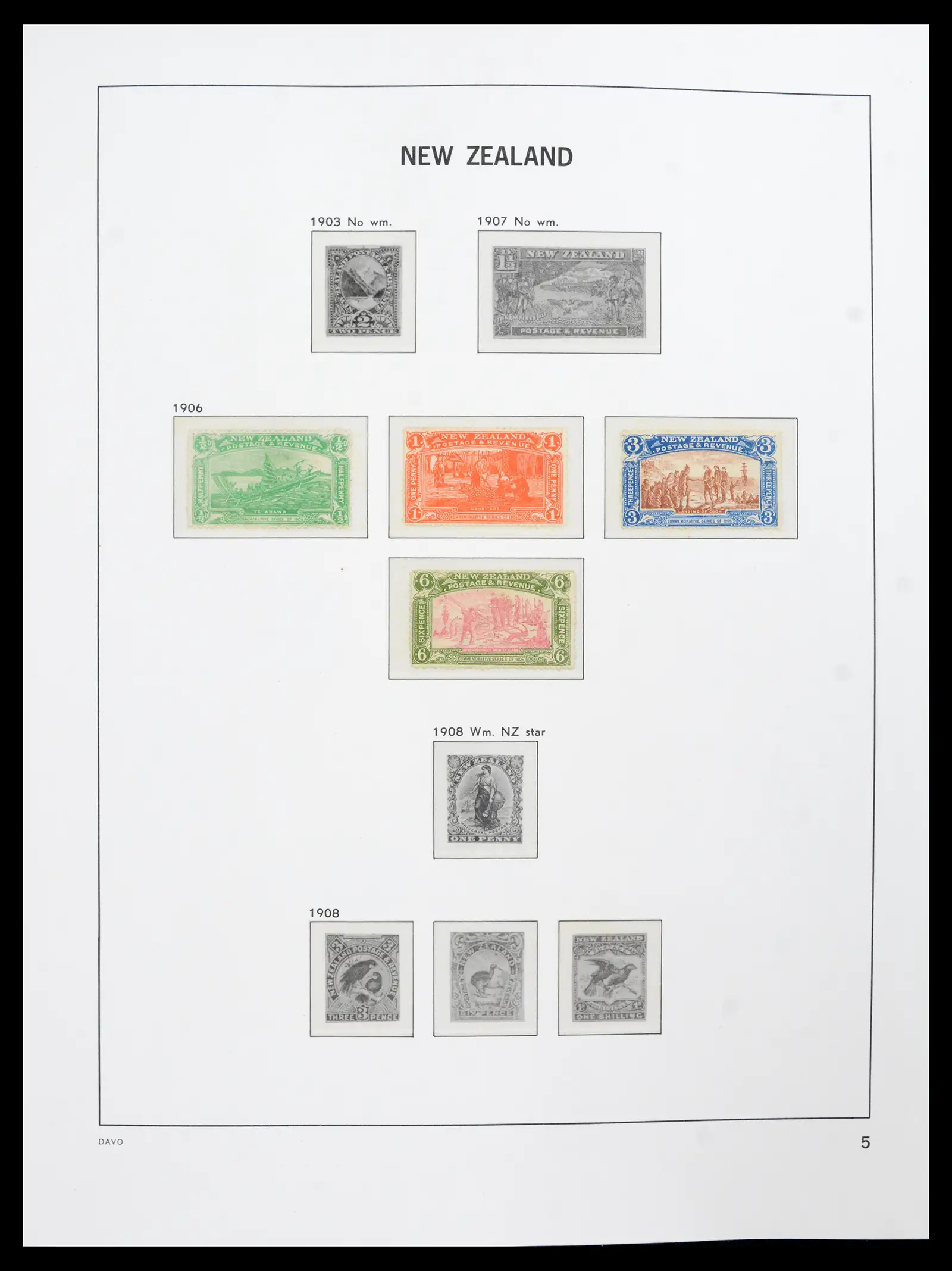 41753 0004 - Postzegelverzameling 41753 Nieuw-Zeeland 1874-1995.