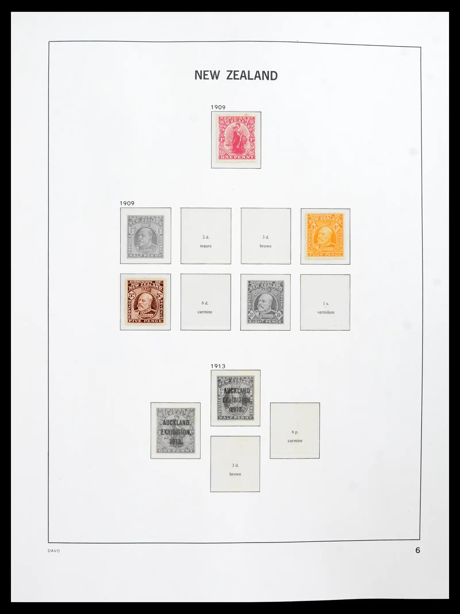 41753 0005 - Postzegelverzameling 41753 Nieuw-Zeeland 1874-1995.
