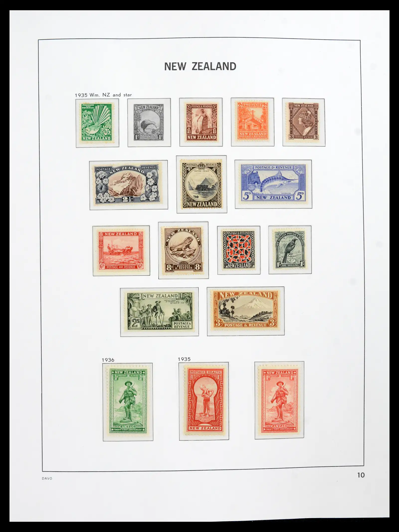 41753 0009 - Postzegelverzameling 41753 Nieuw-Zeeland 1874-1995.