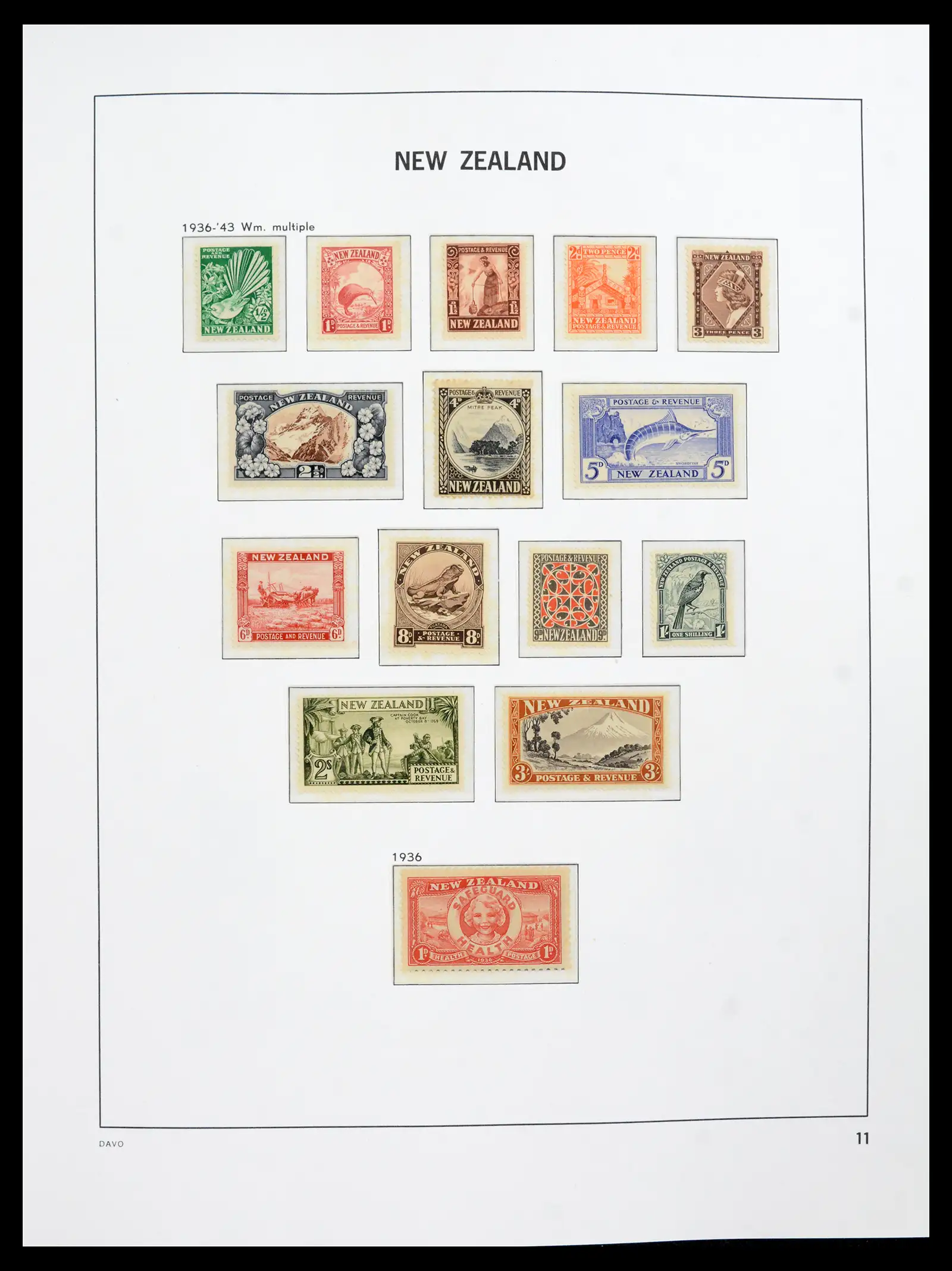 41753 0010 - Postzegelverzameling 41753 Nieuw-Zeeland 1874-1995.