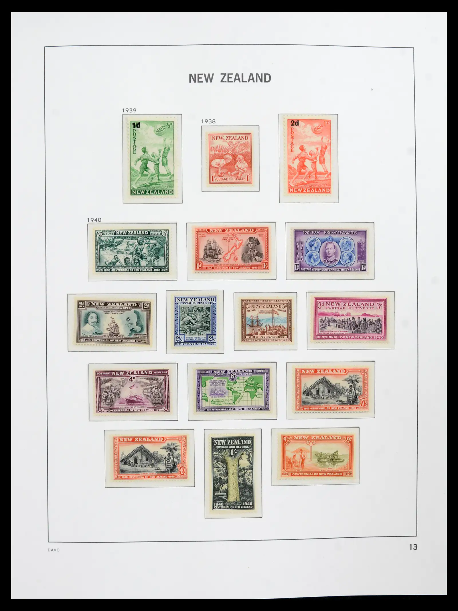 41753 0012 - Postzegelverzameling 41753 Nieuw-Zeeland 1874-1995.
