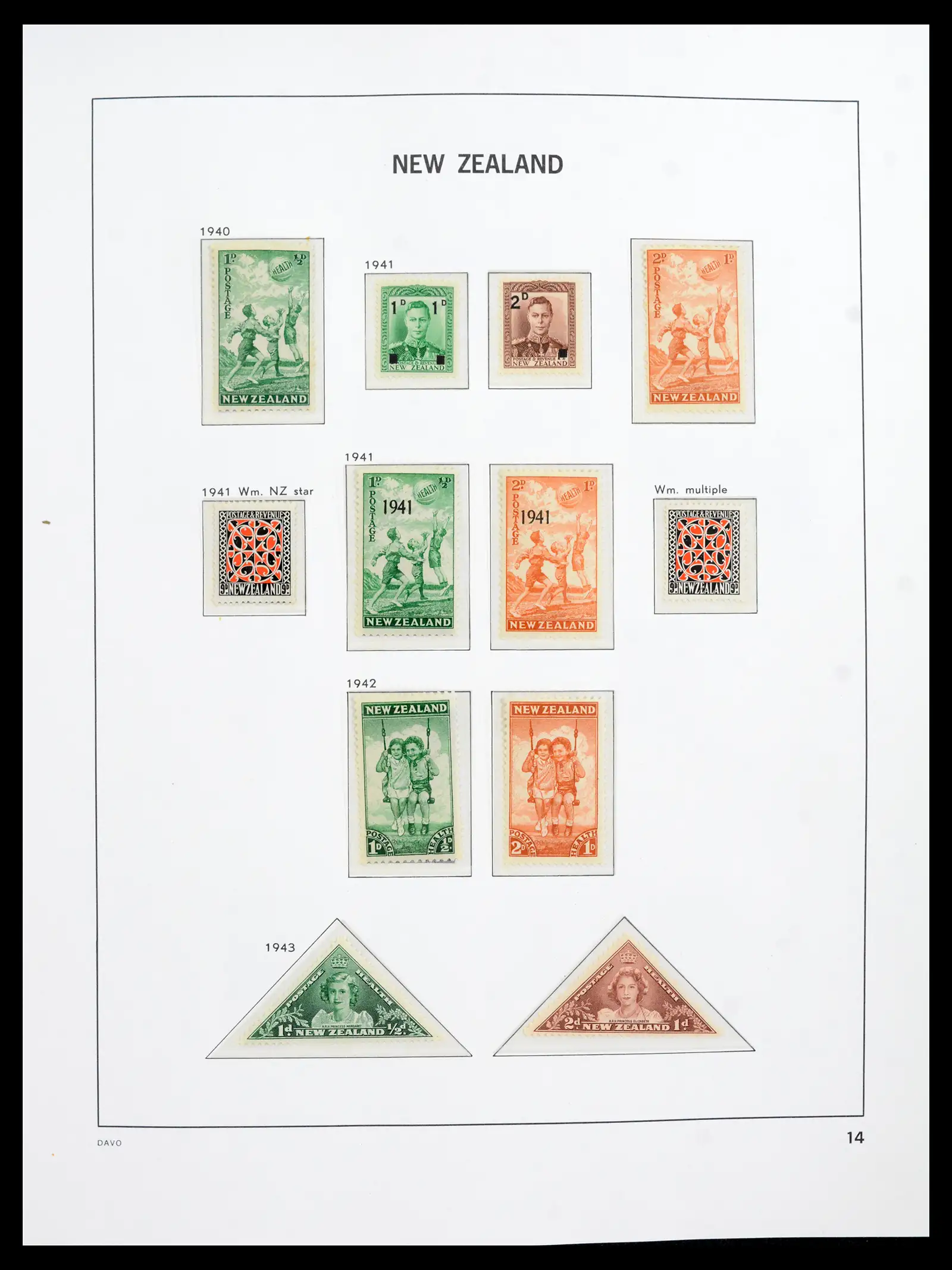 41753 0013 - Postzegelverzameling 41753 Nieuw-Zeeland 1874-1995.