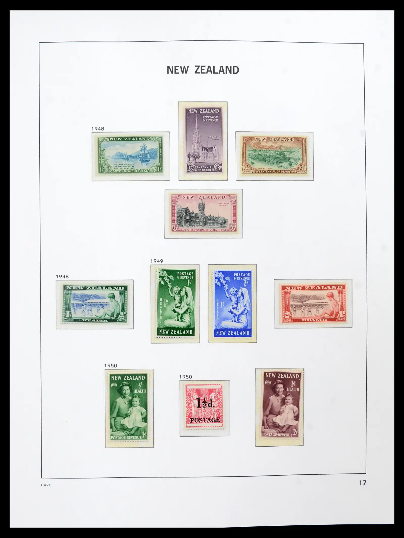 41753 0016 - Postzegelverzameling 41753 Nieuw-Zeeland 1874-1995.