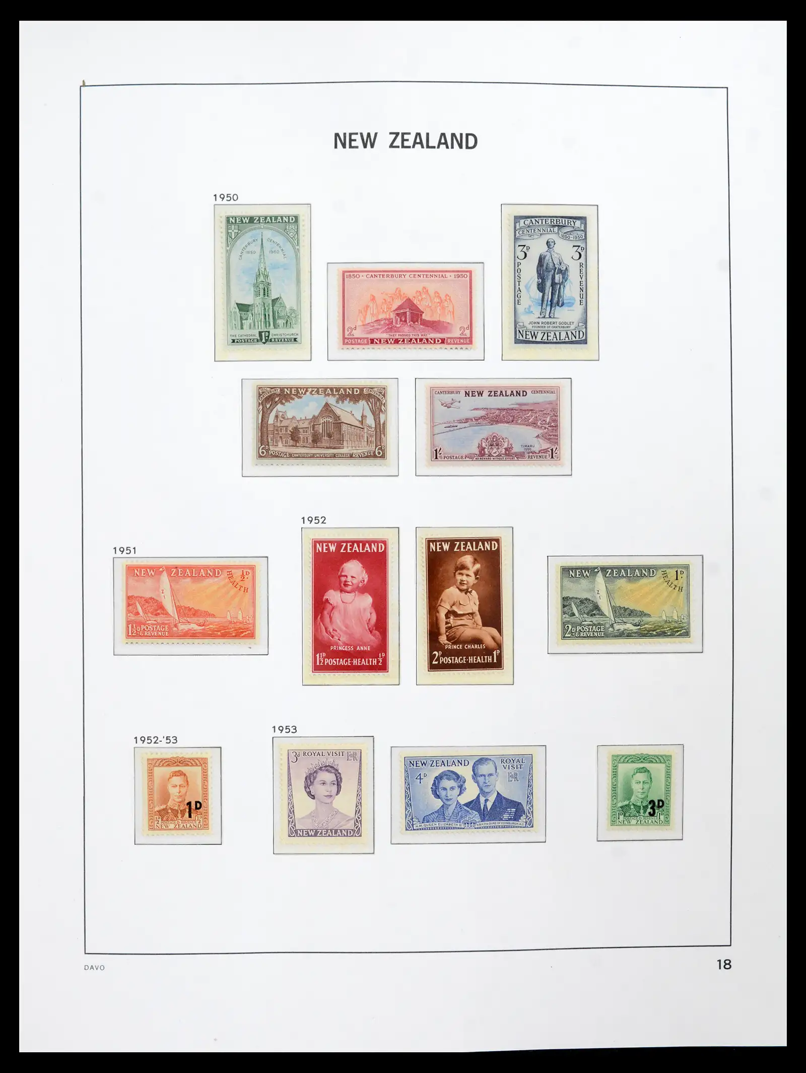 41753 0017 - Postzegelverzameling 41753 Nieuw-Zeeland 1874-1995.