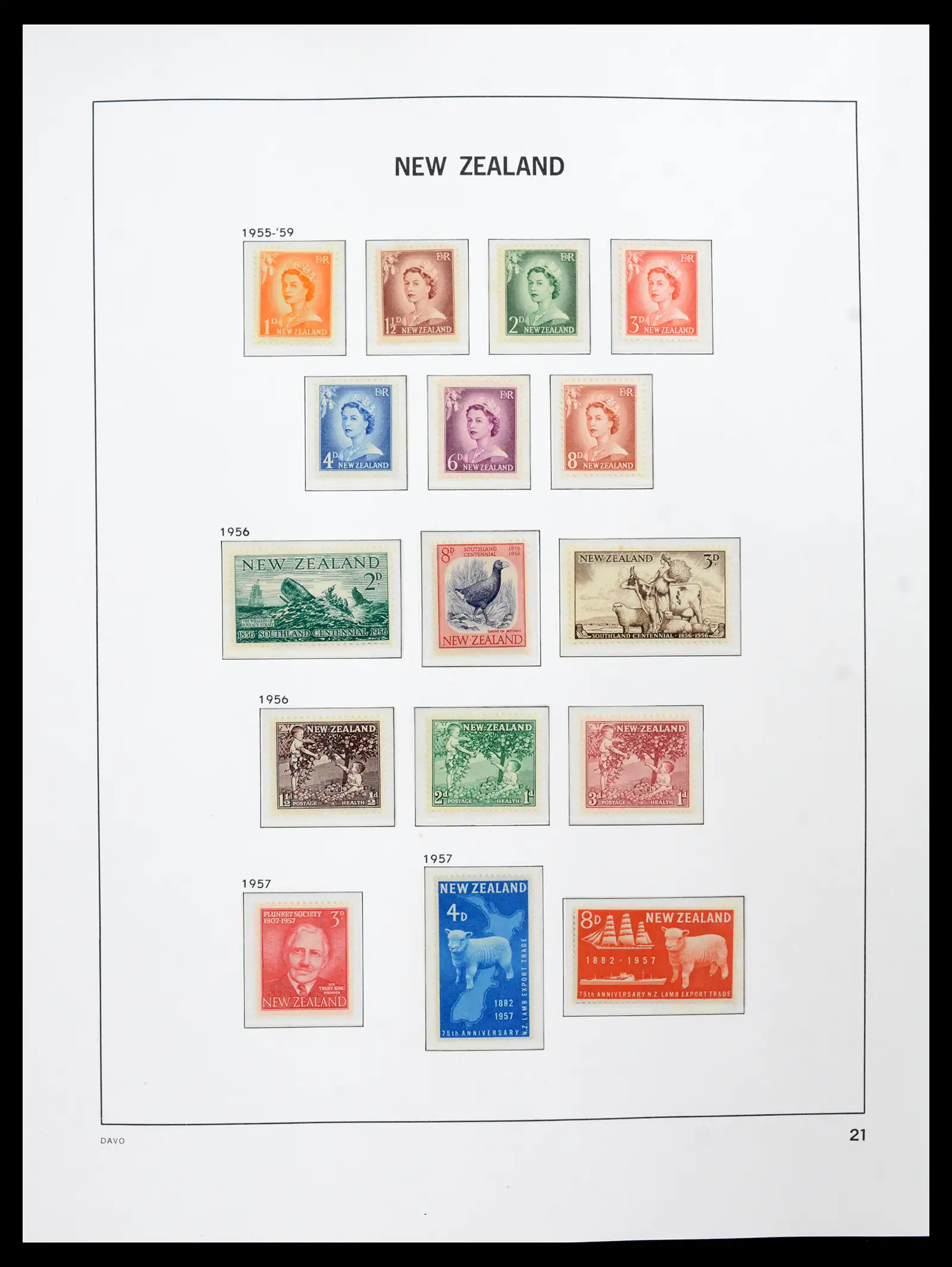41753 0020 - Postzegelverzameling 41753 Nieuw-Zeeland 1874-1995.