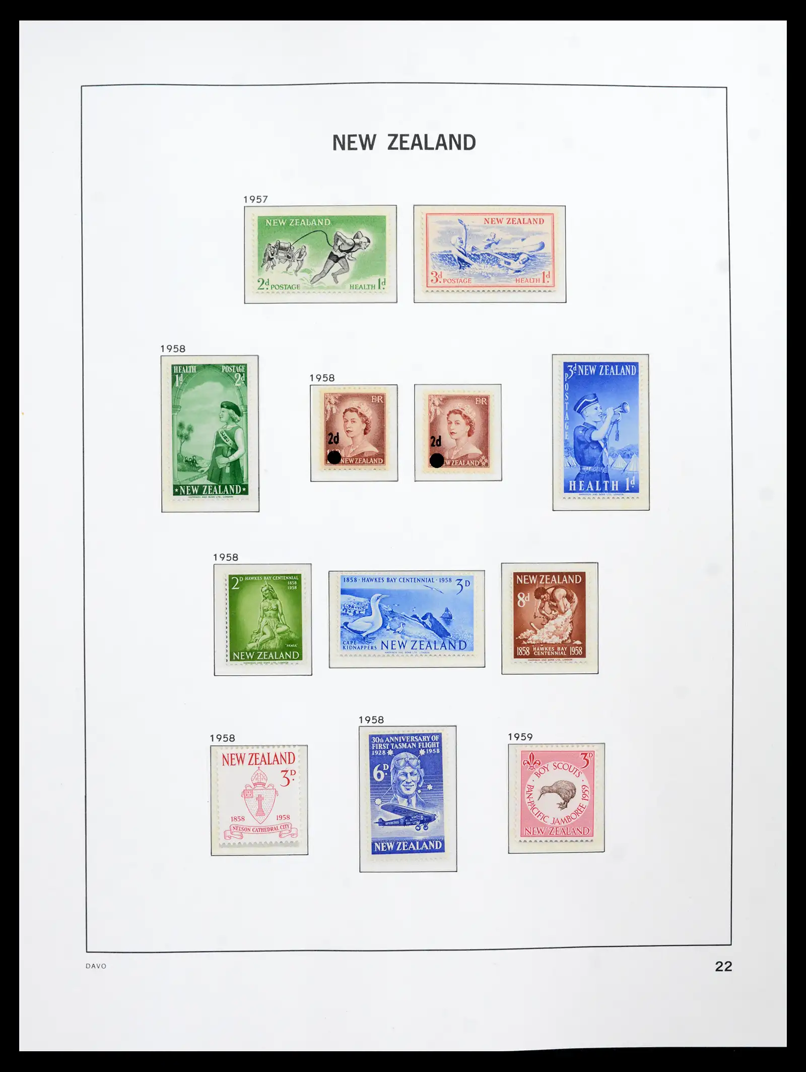 41753 0021 - Postzegelverzameling 41753 Nieuw-Zeeland 1874-1995.