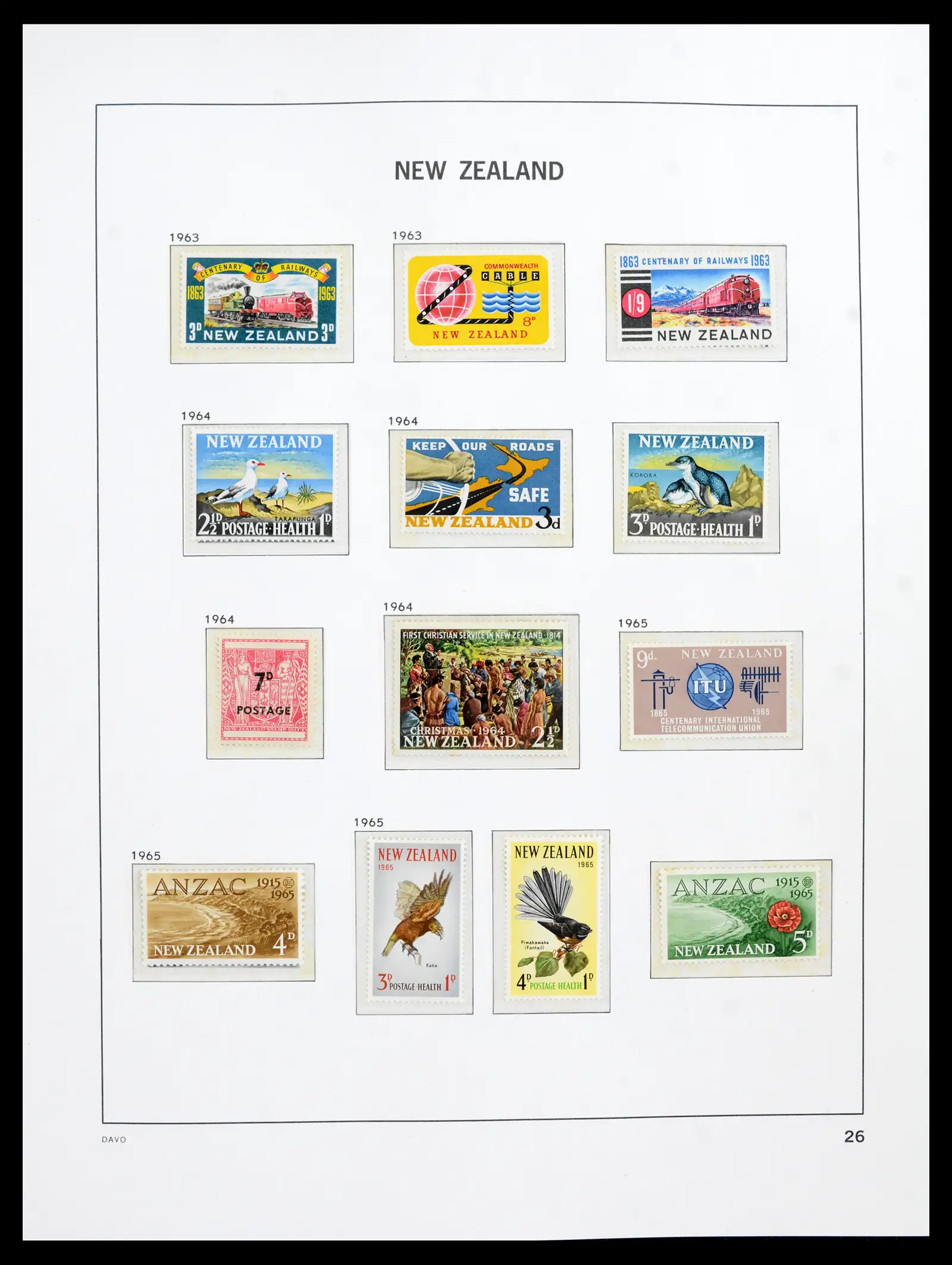 41753 0025 - Postzegelverzameling 41753 Nieuw-Zeeland 1874-1995.