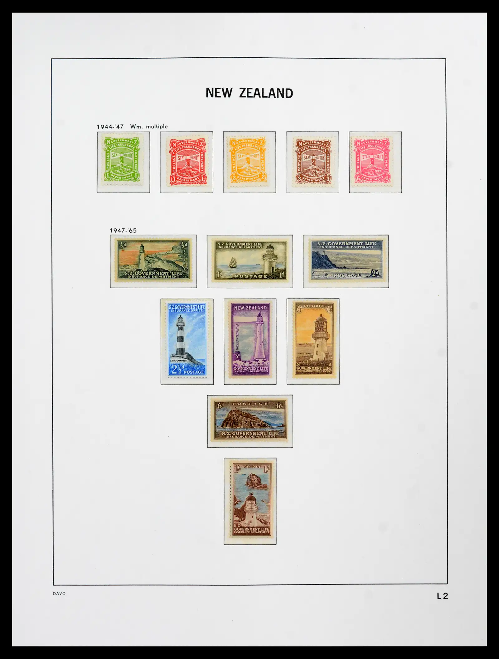 41753 0041 - Postzegelverzameling 41753 Nieuw-Zeeland 1874-1995.