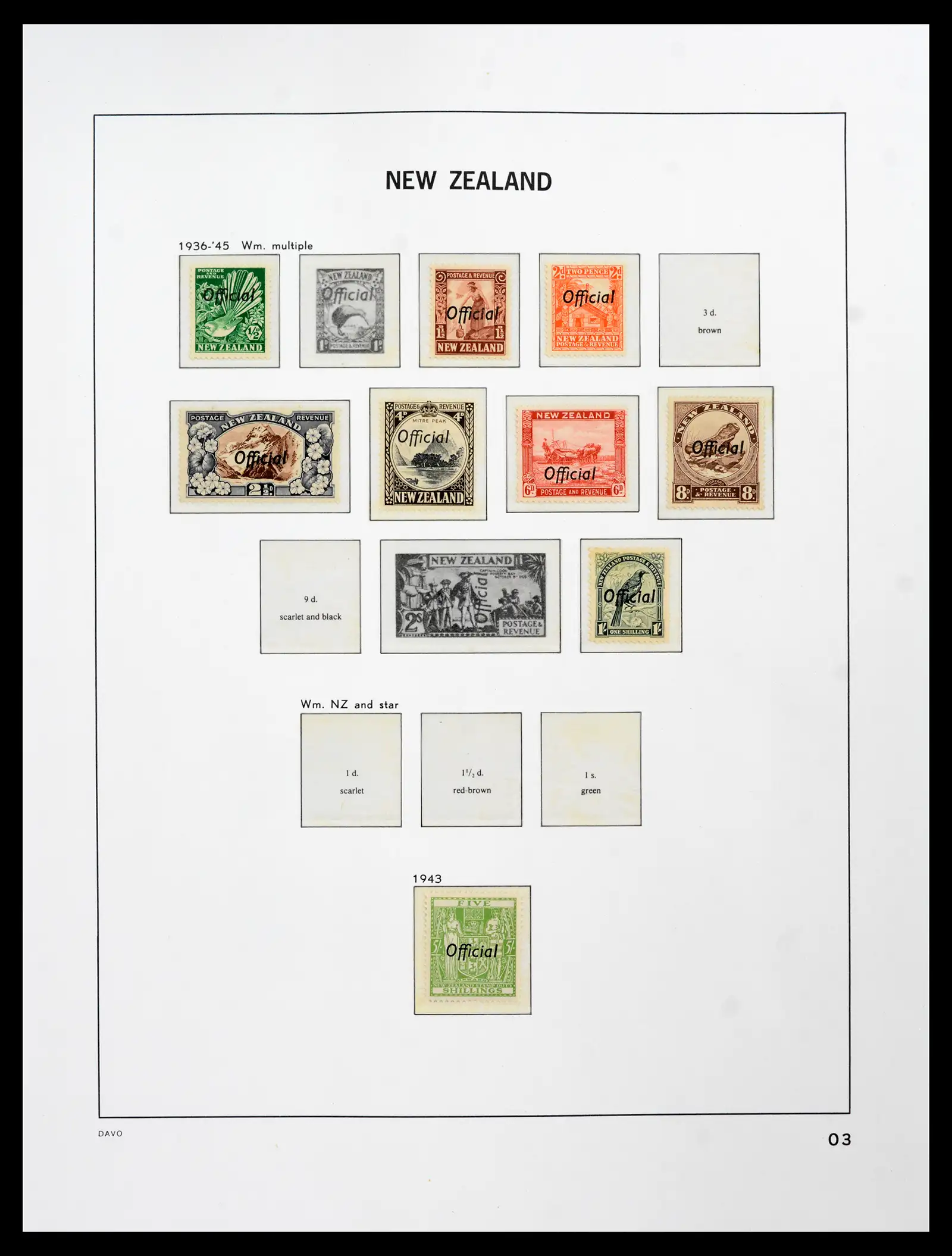 41753 0043 - Postzegelverzameling 41753 Nieuw-Zeeland 1874-1995.