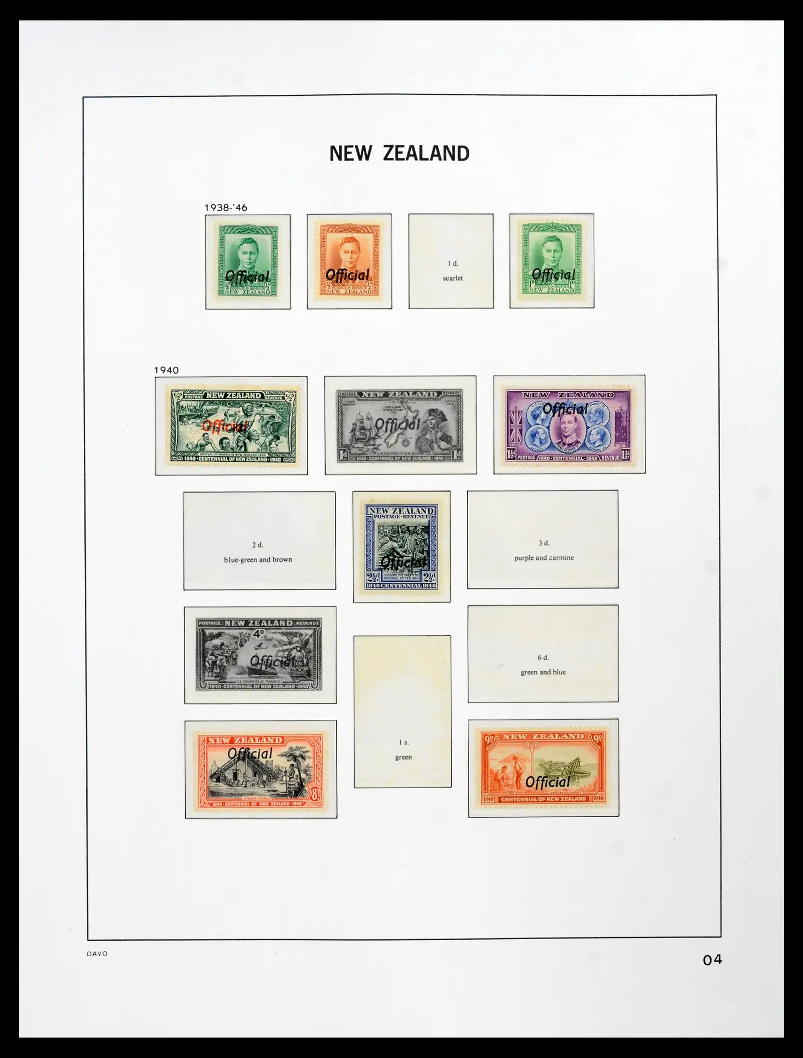 41753 0044 - Postzegelverzameling 41753 Nieuw-Zeeland 1874-1995.