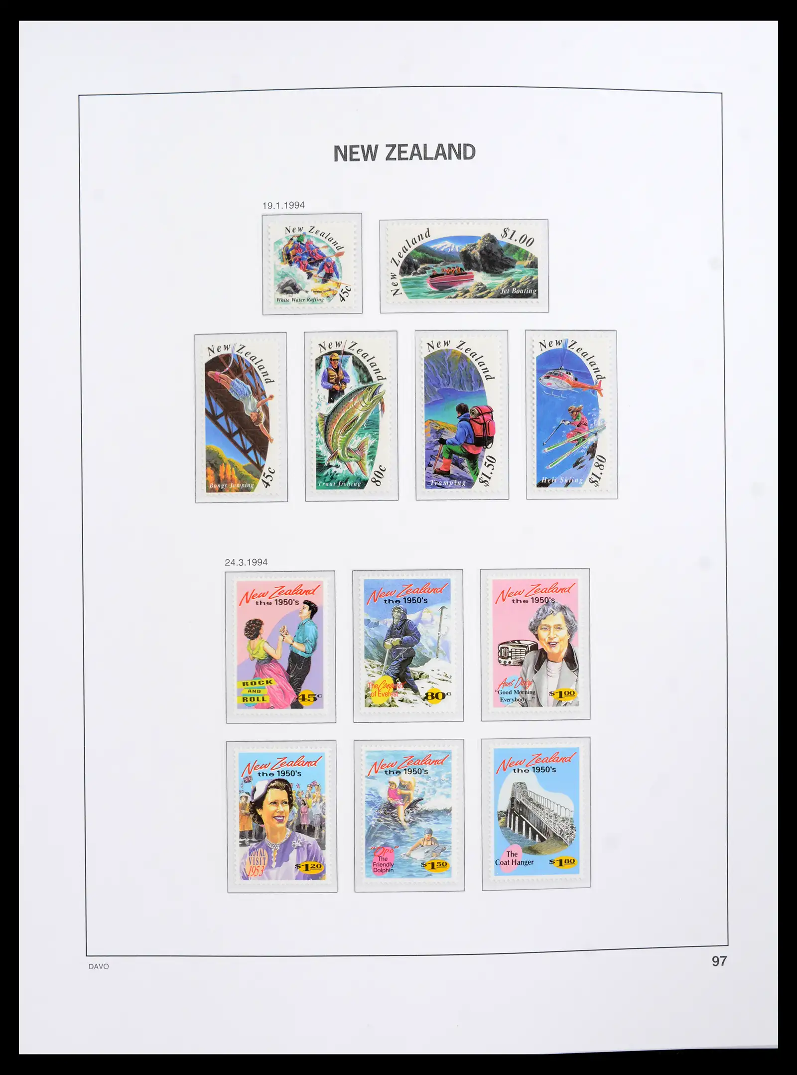 41753 0073 - Postzegelverzameling 41753 Nieuw-Zeeland 1874-1995.