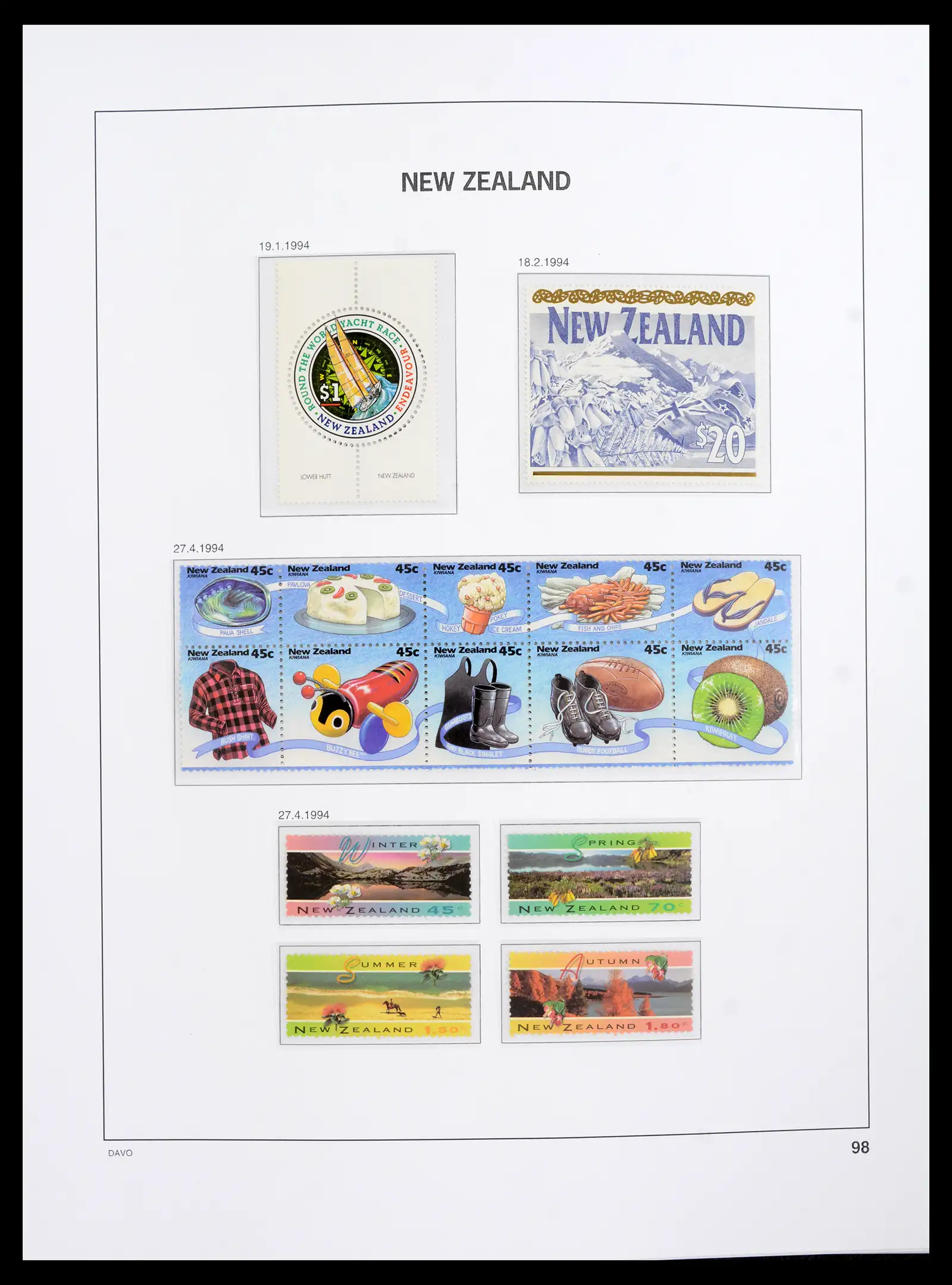 41753 0074 - Postzegelverzameling 41753 Nieuw-Zeeland 1874-1995.